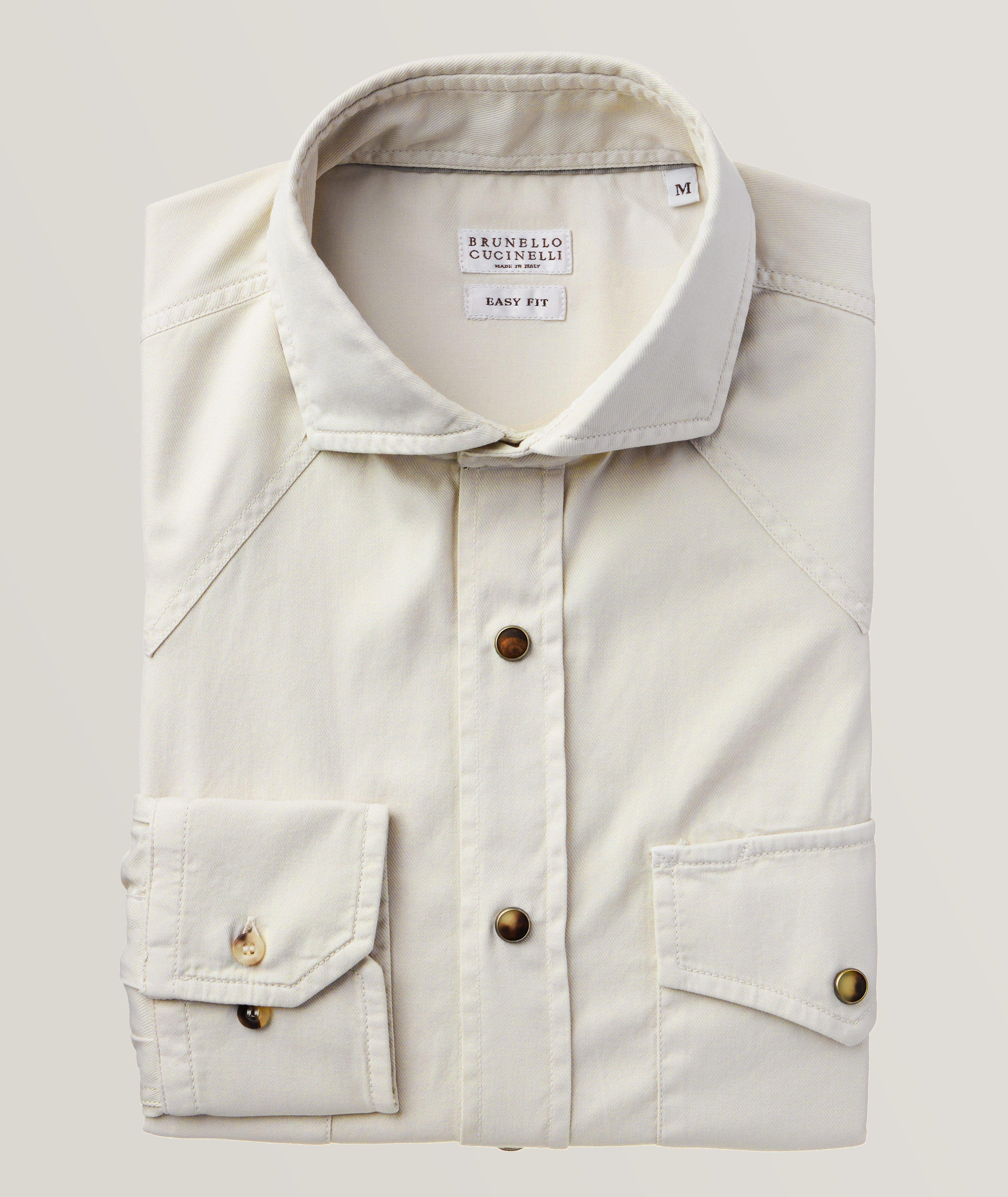 Brunello Cucinelli Western Cotton Twill Overshirt | Sport Shirts ...