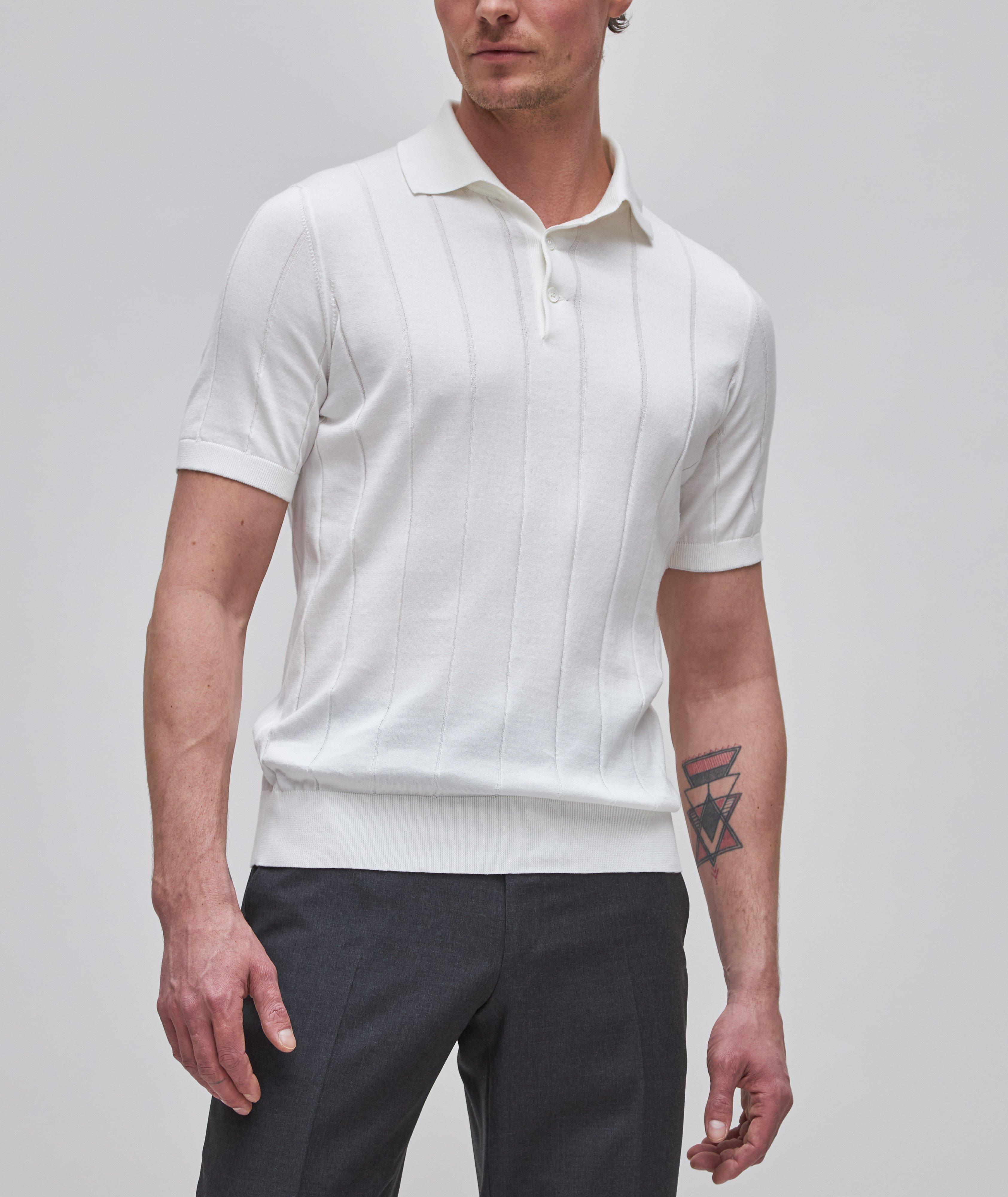 Cotton Wide Rib Knit Polo image 2