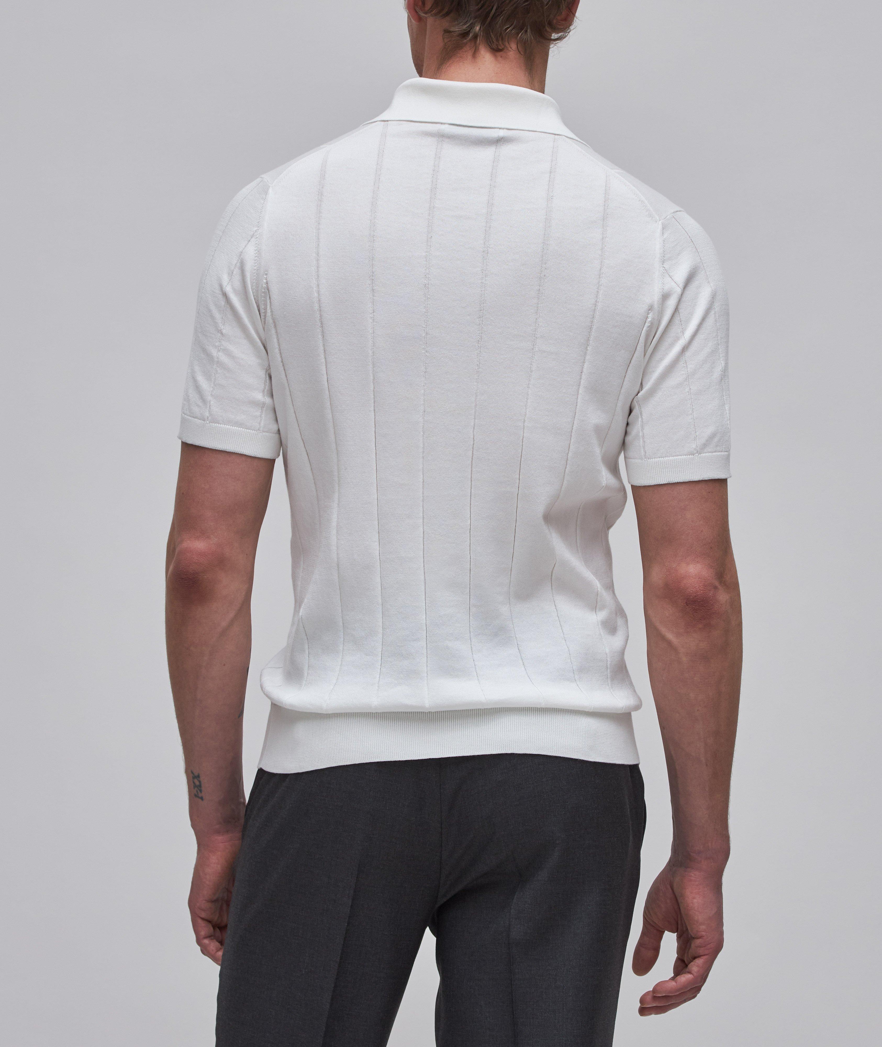 Cotton Wide Rib Knit Polo image 3