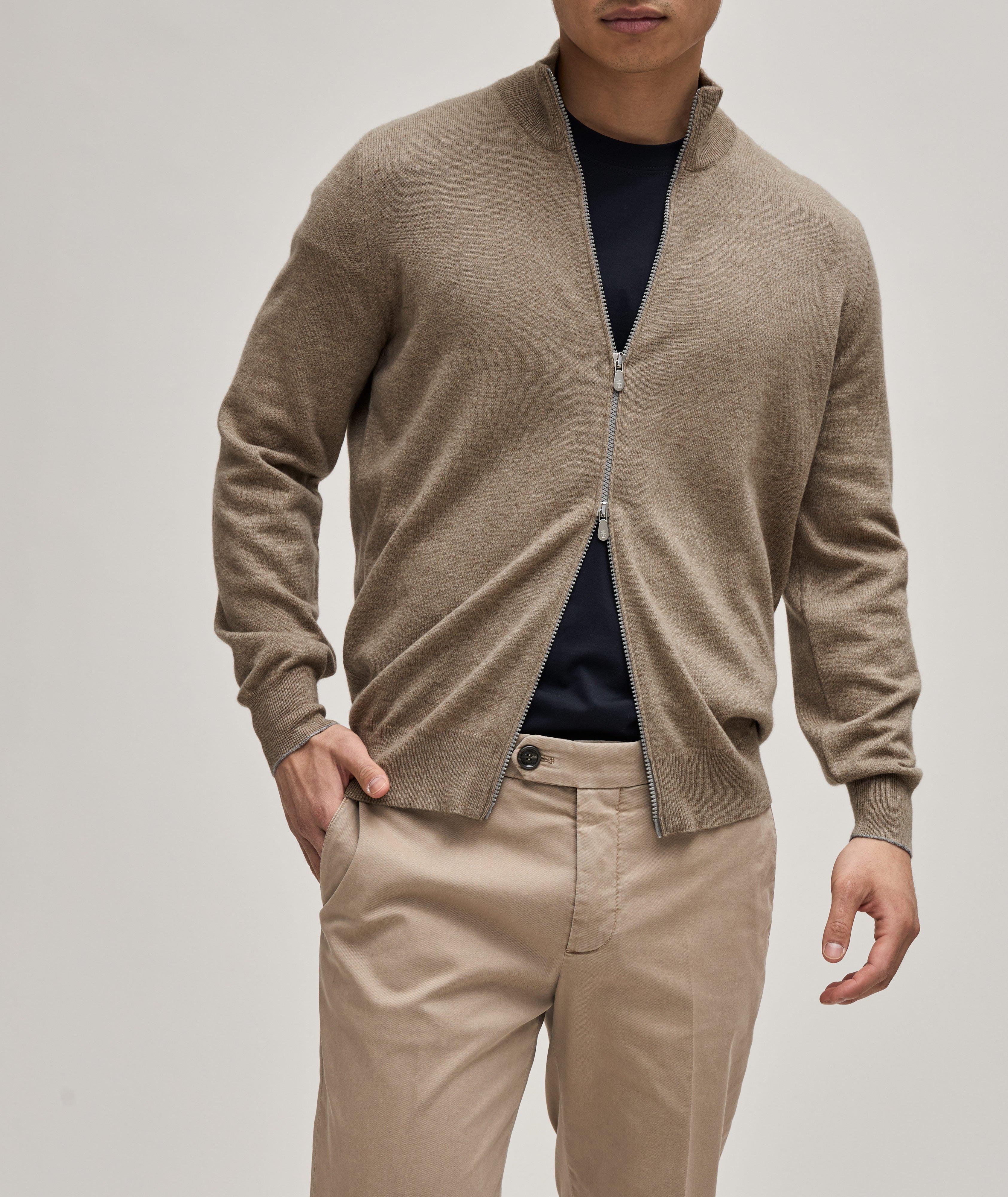 Full Zip Cashmere Knitted Cardigan image 2