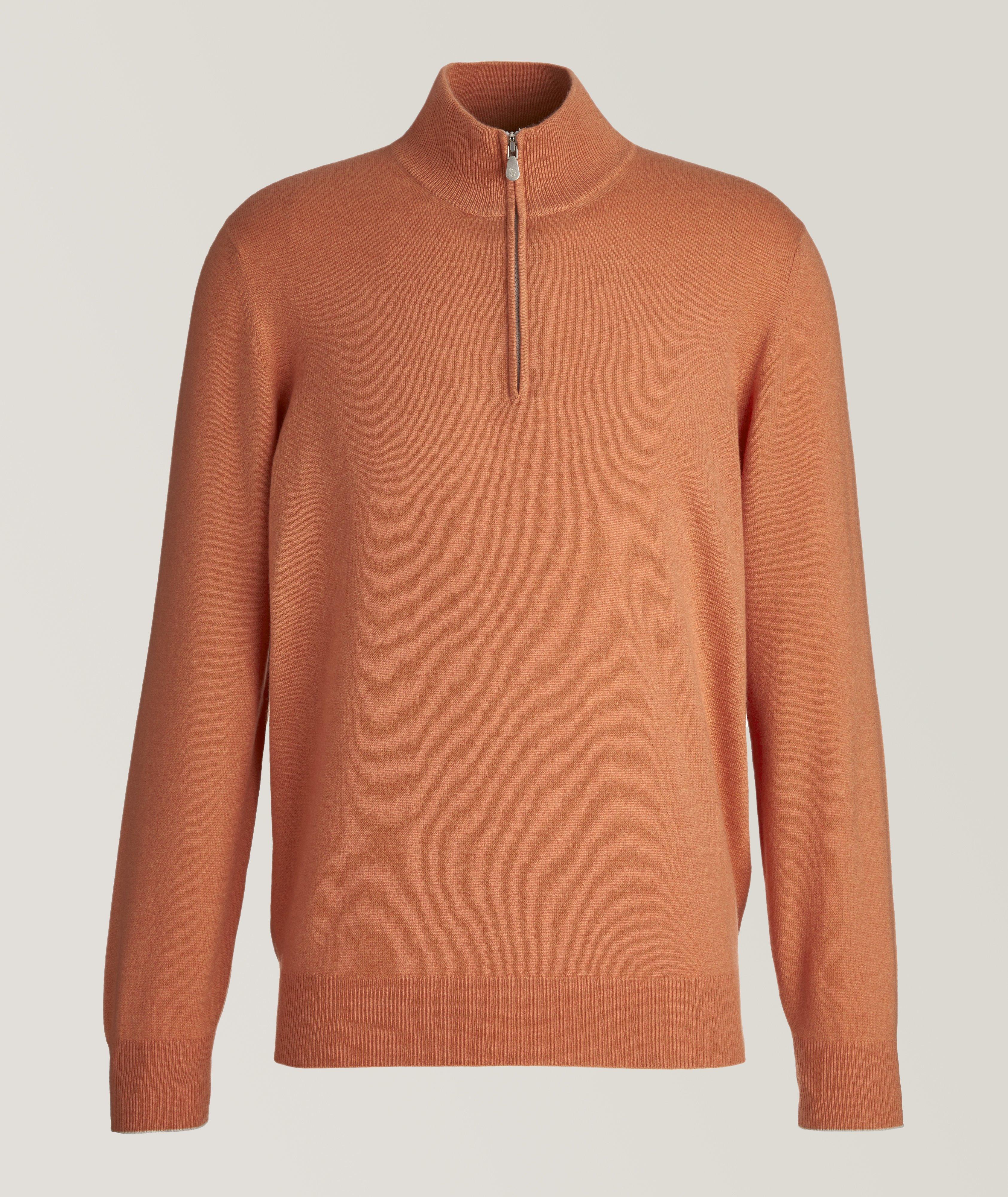 Pull en cachemire à demi-glissière image 0