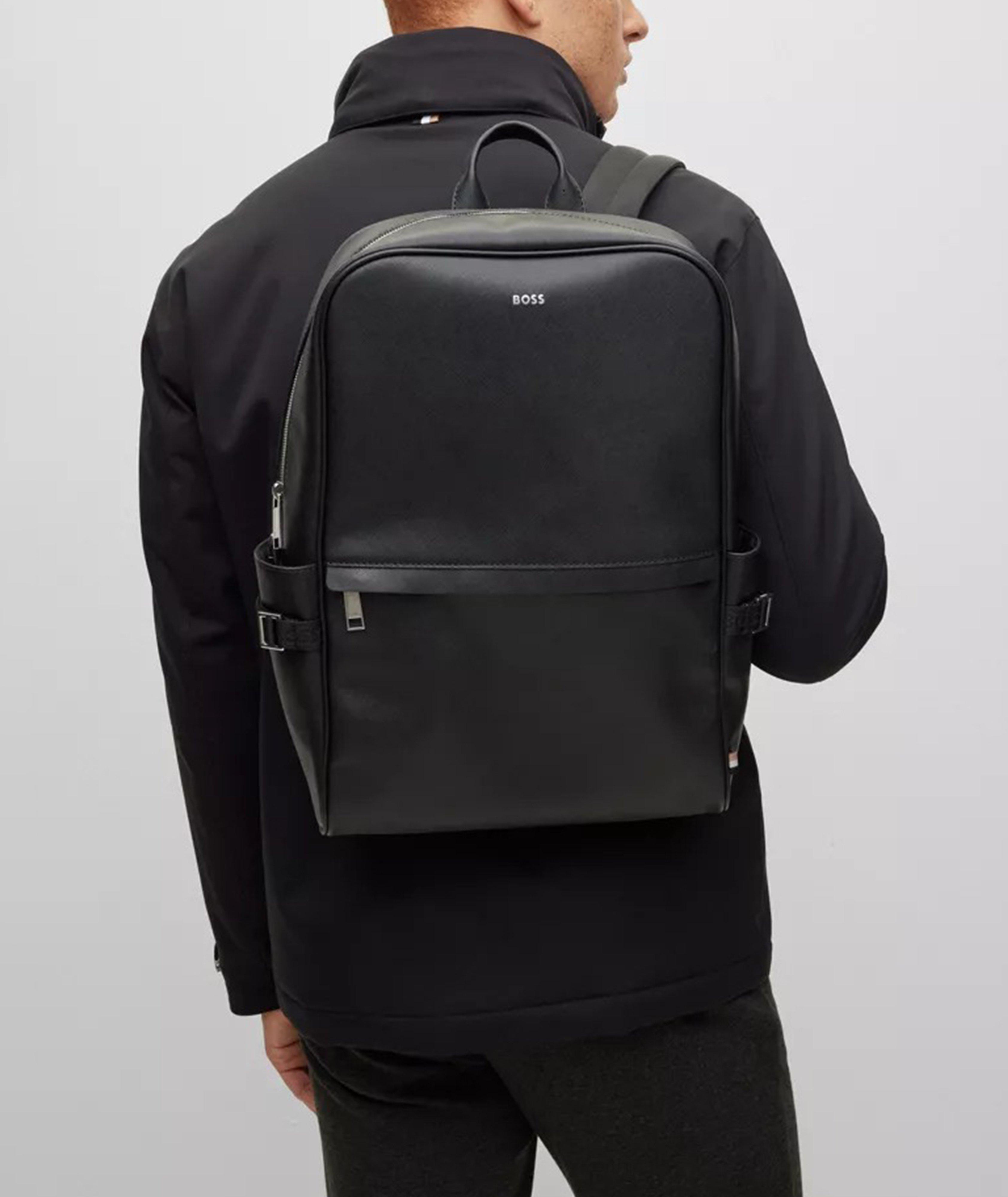 Embossed Leather Backpack  image 3