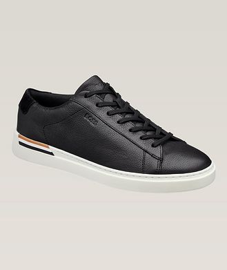 BOSS Clint Tricolour Grain Leather Tennis Sneakers
