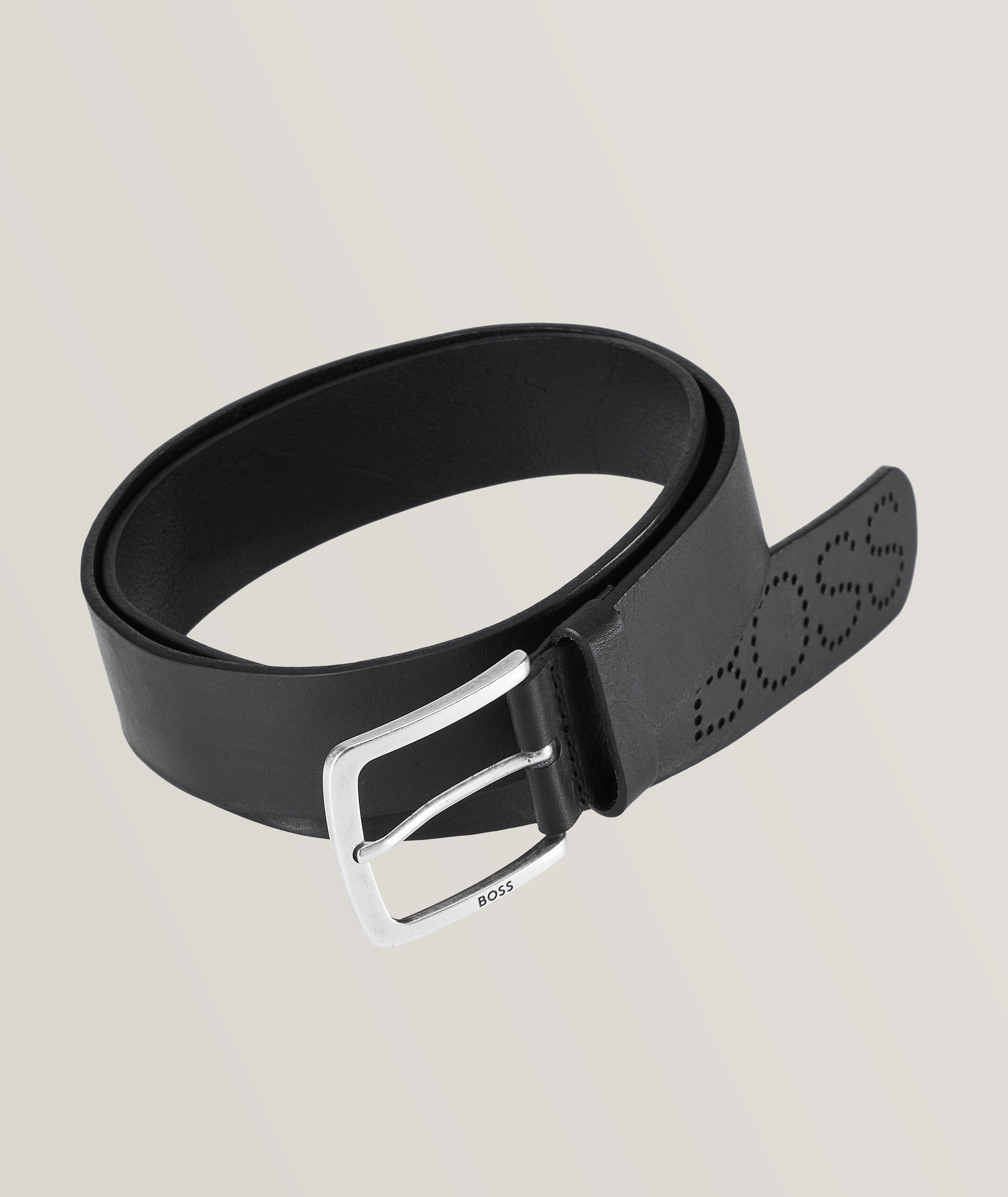 Ceinture en cuir avec logo image 0