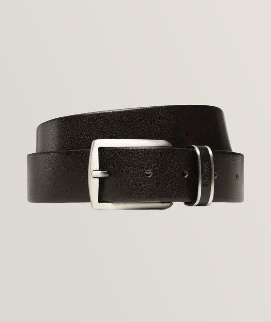 Jophin Grain Leather & Metal Loop Belt image 0