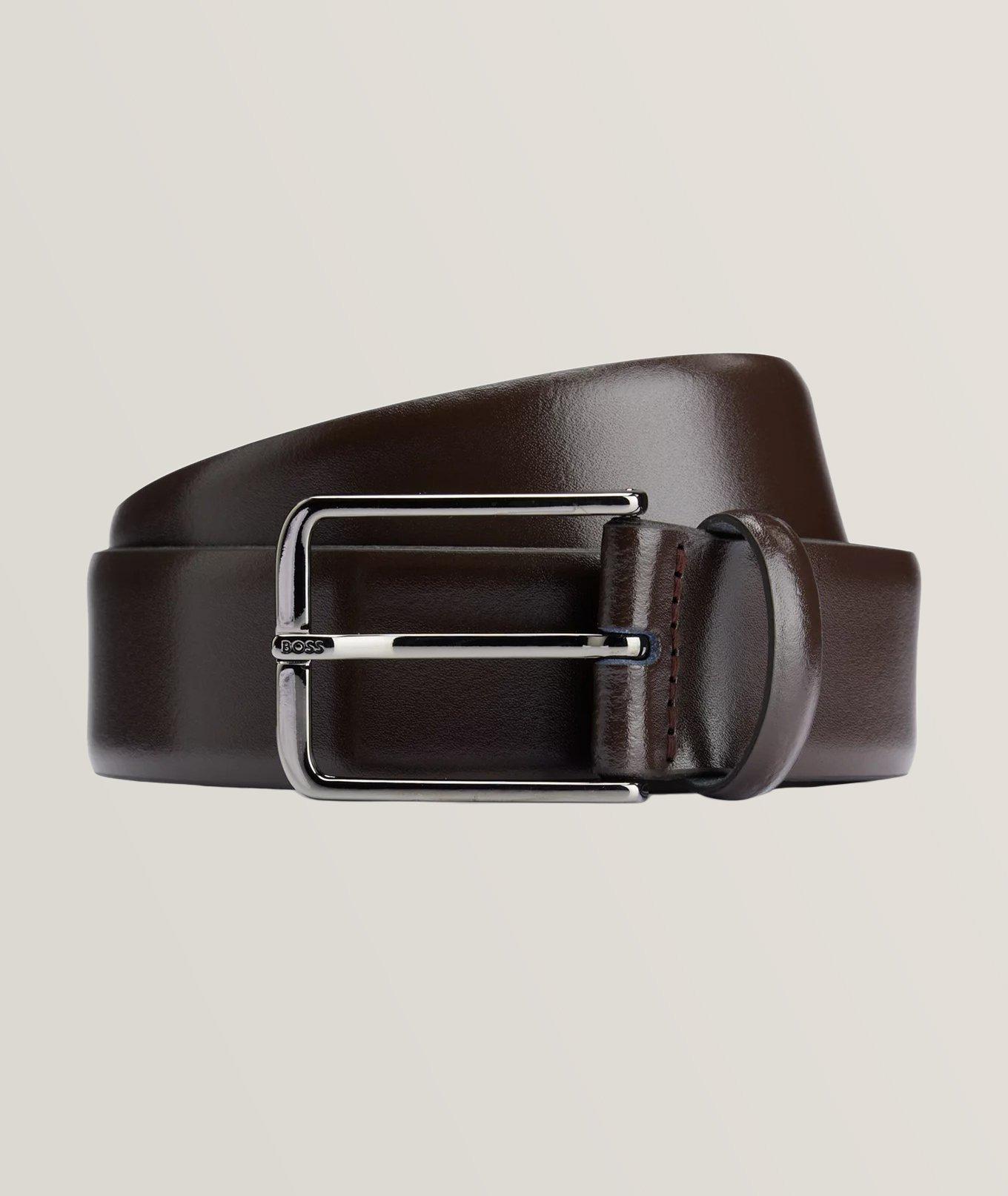 RosyU Ceinture En Cuir De Luxe Pour Homme Avec Boucle De Tigre（Peut être  Coupé） (Argent brun, 125 cm/(44/46) (Peut être coupé)) : : Mode