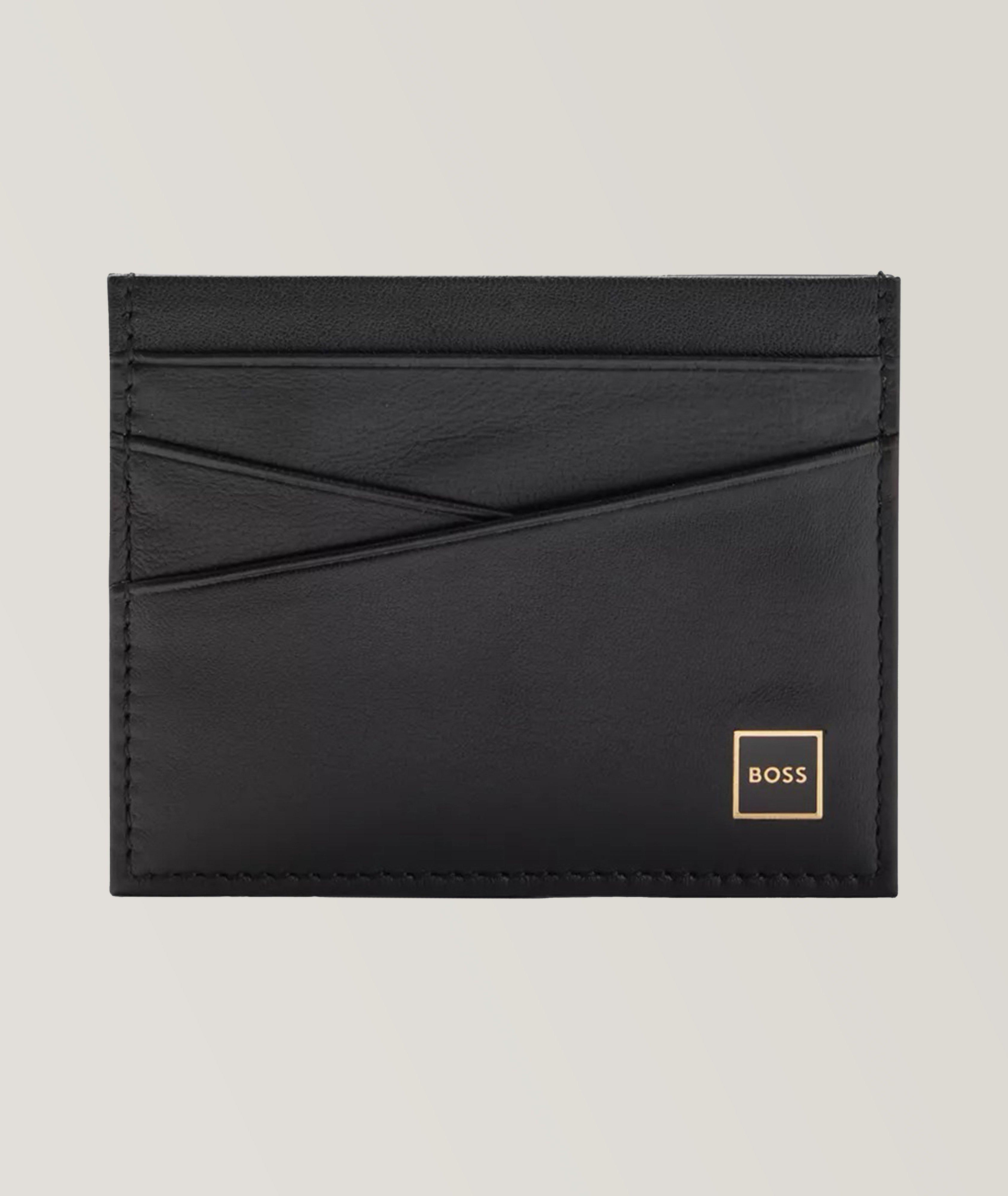 Leather Card Holder With Logo Plaque image 0