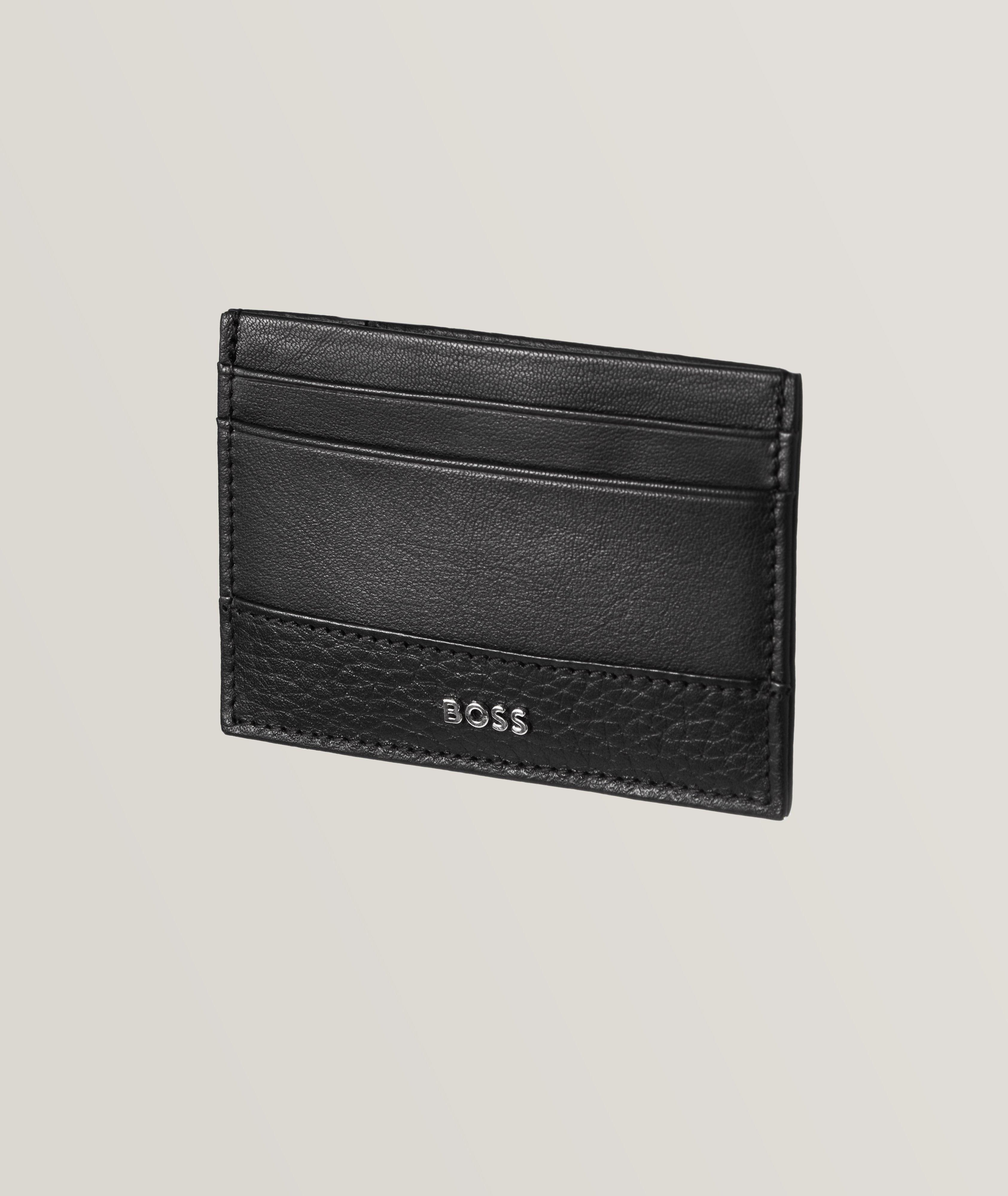Grain Leather Money Clip Card Case image 0