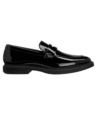 BOSS Patent Loafers with Logo Detail 