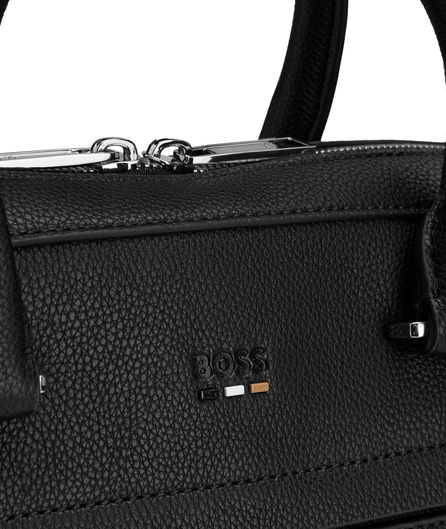 BOSS Grained Leather Embossed Logo Document Case Bags Cases Harry Rosen