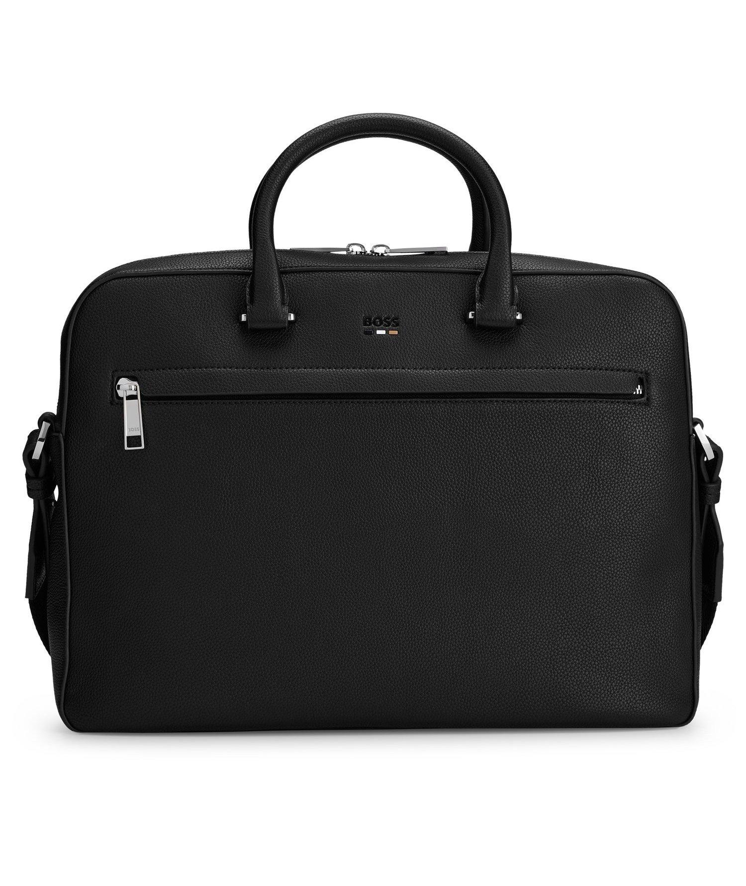 Grained Leather Embossed Logo Document Case image 0