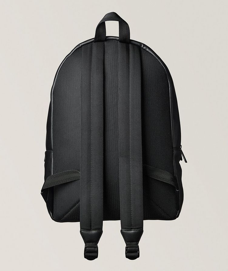 Ray Grained Leather Logo Embossed Backpack image 1