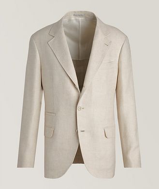 Brunello Cucinelli Linen-Wool-Silk Unstructured Sports Jacket