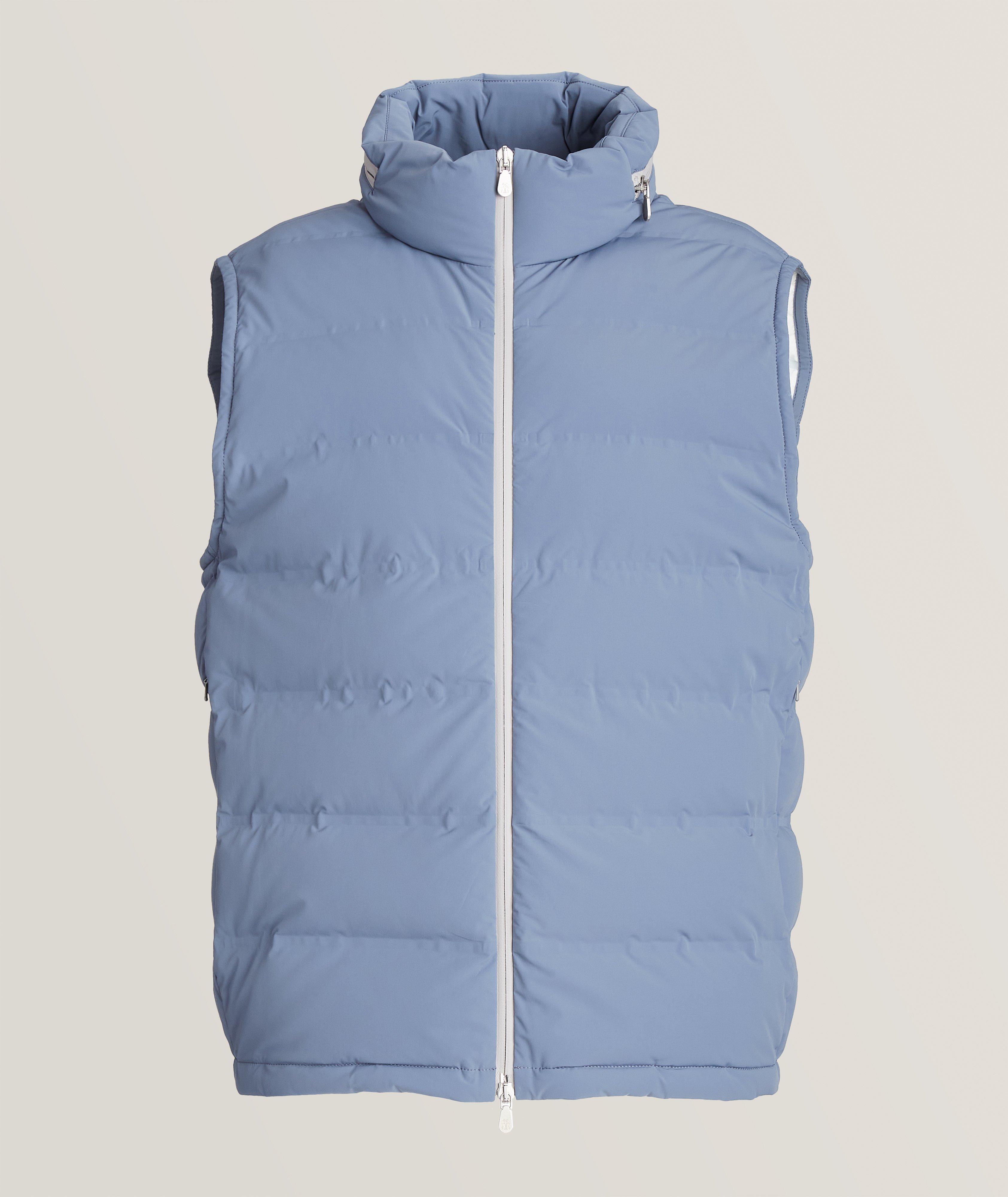 Veste thermoscellée en nylon et en duvet à glissière image 0