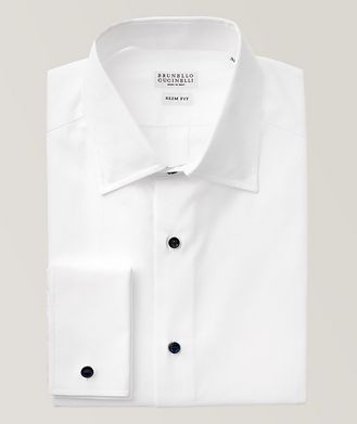 Brunello Cucinelli Slim-Fit Tuxedo Dress Shirt