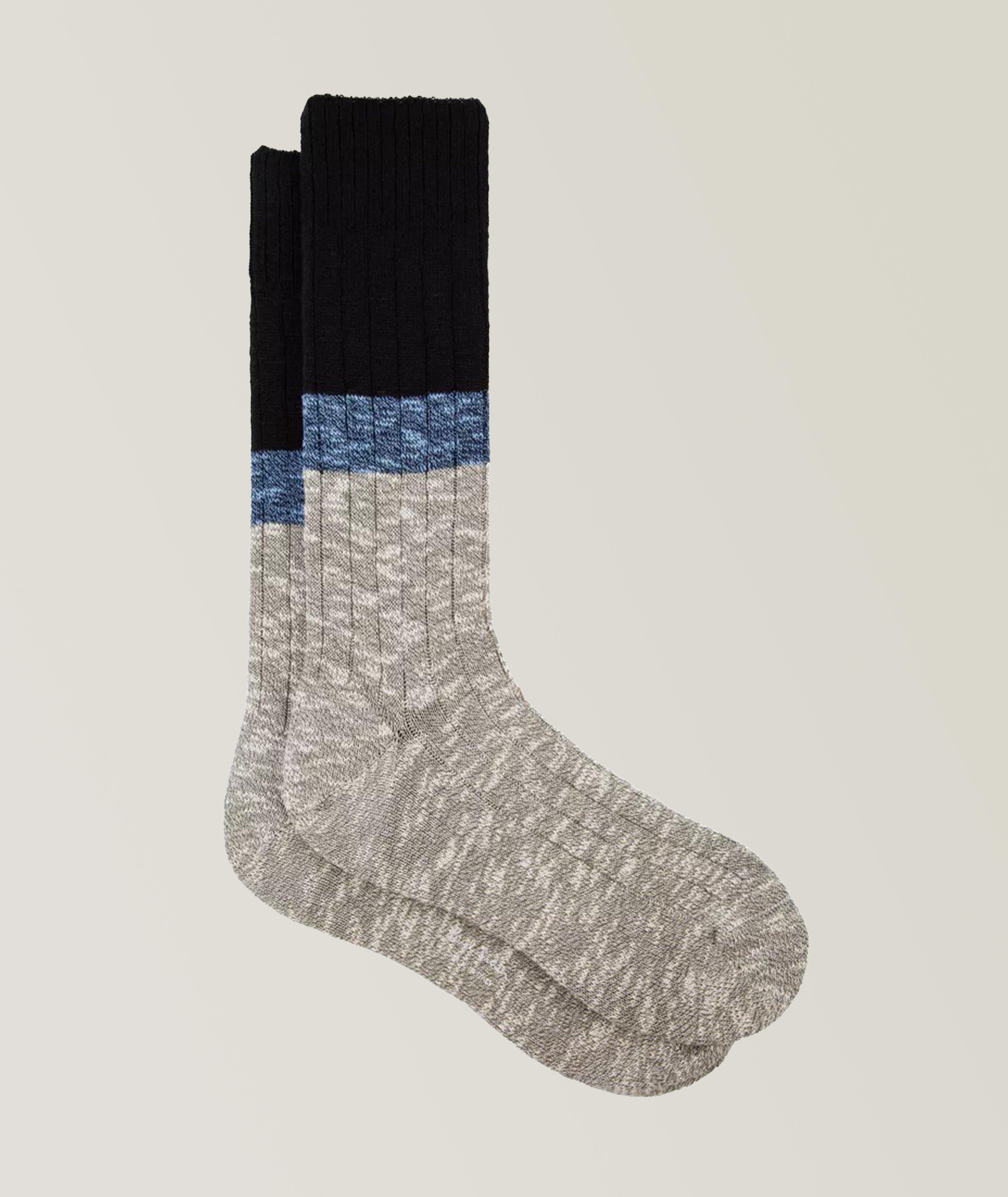 Colourblock Cotton-Blend Socks image 0