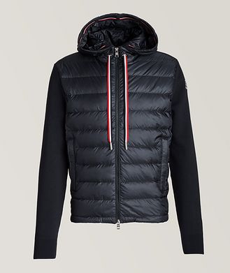 Moncler Hybrid Tricolour Hooded Down Cardigan