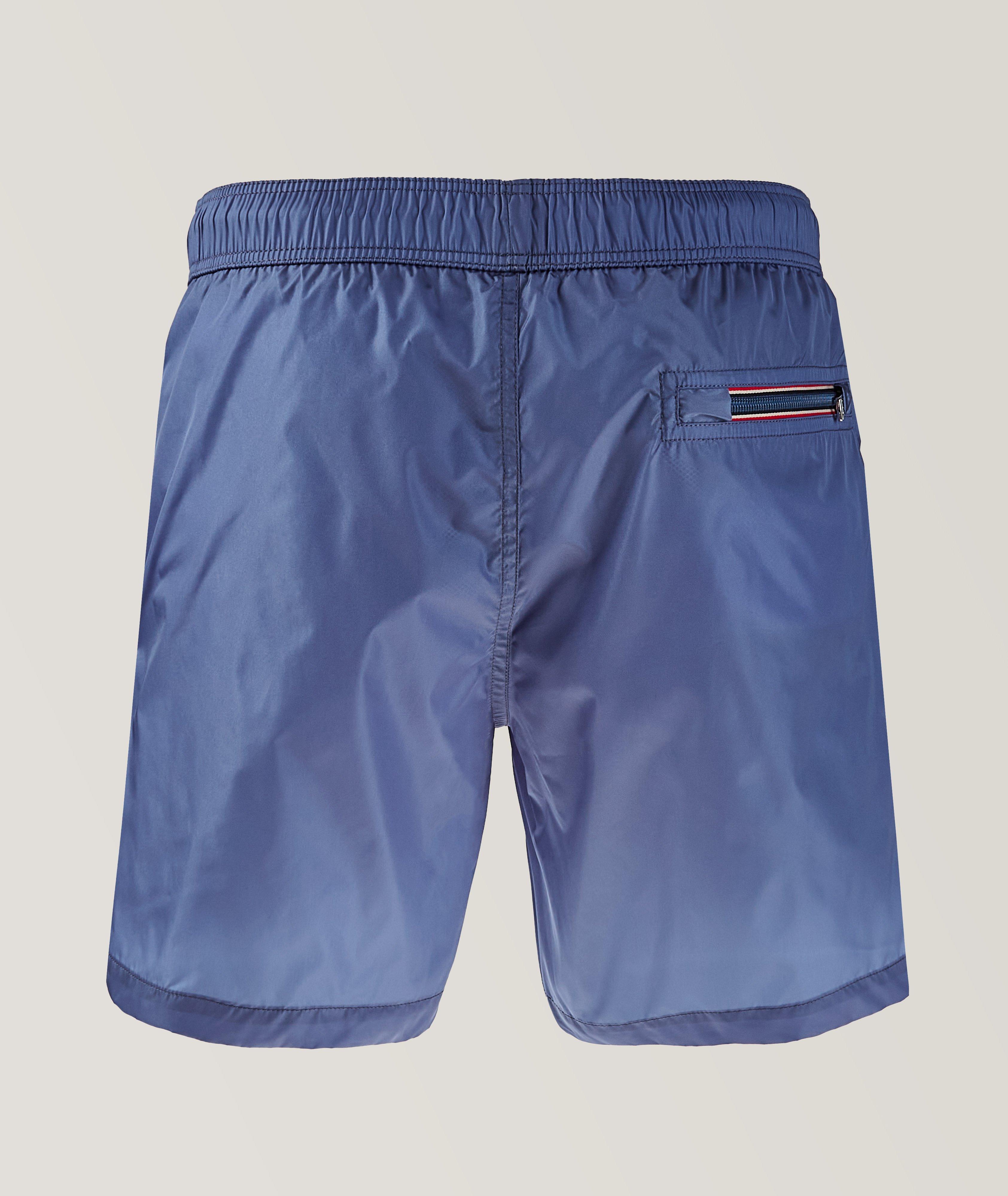 Moncler Sky Blue Solid Swim Trunk | Swimwear | Harry Rosen
