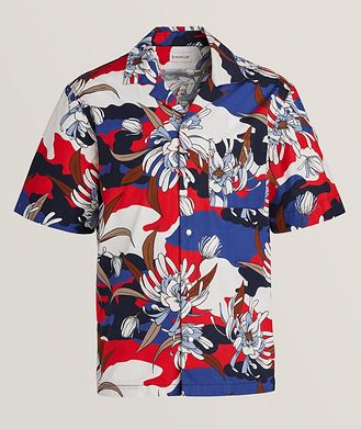 Moncler Camicia Camouflage Floral Print Bowling Shirt 