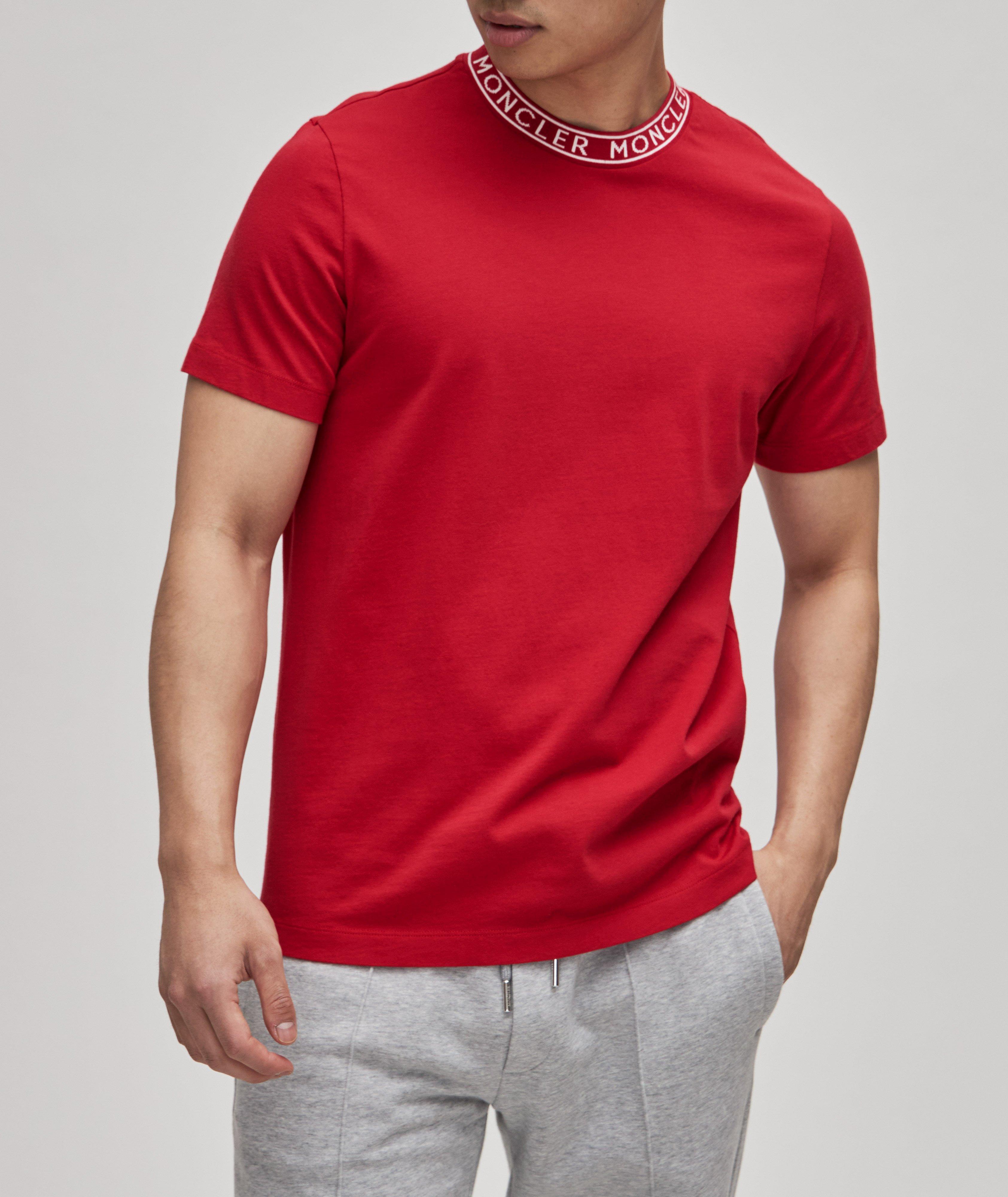 Cotton Crew Neck Collar Logo T-Shirt image 2