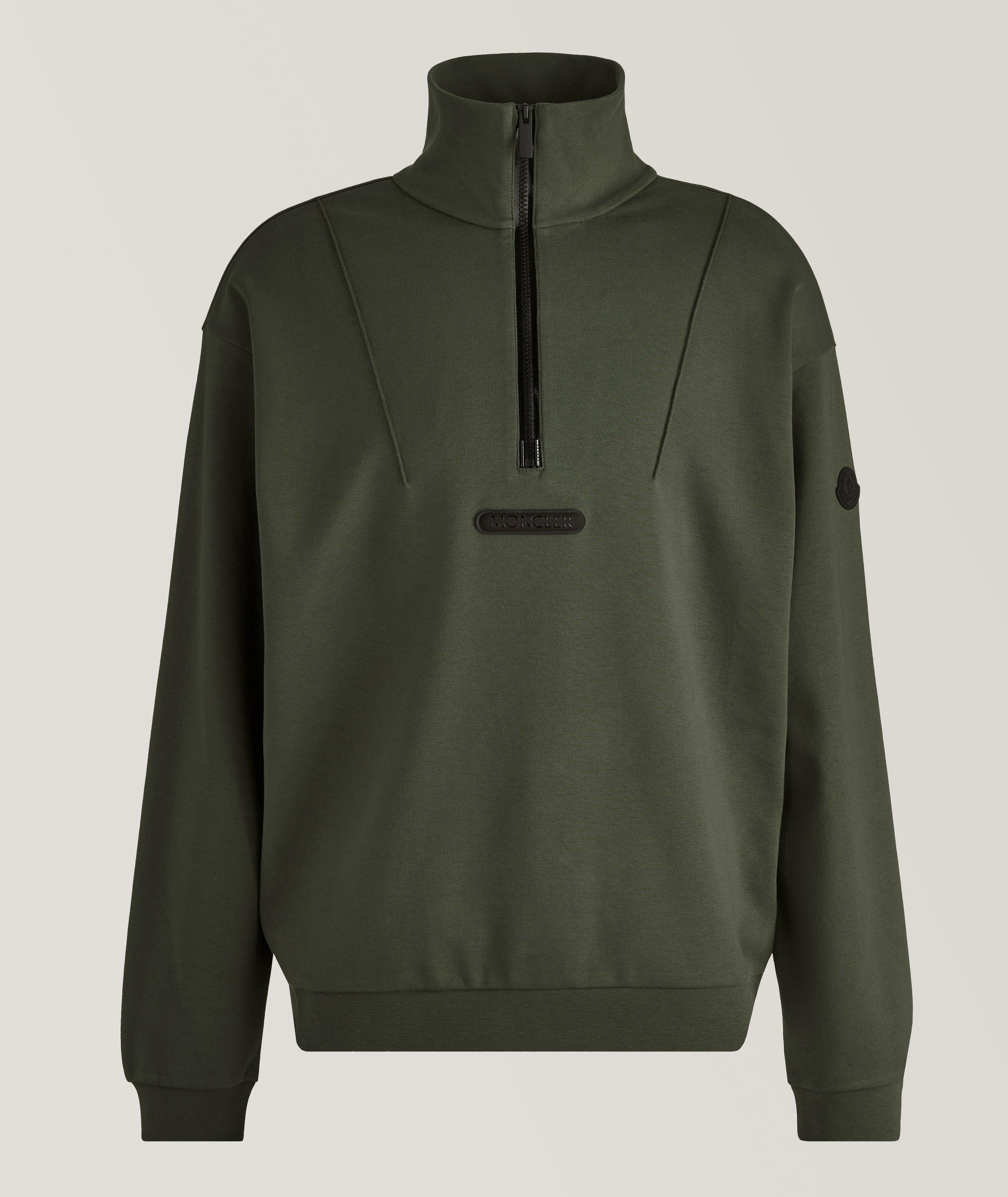 Long-Sleeve Turtleneck Quarter Zip Sweatshirt image 0