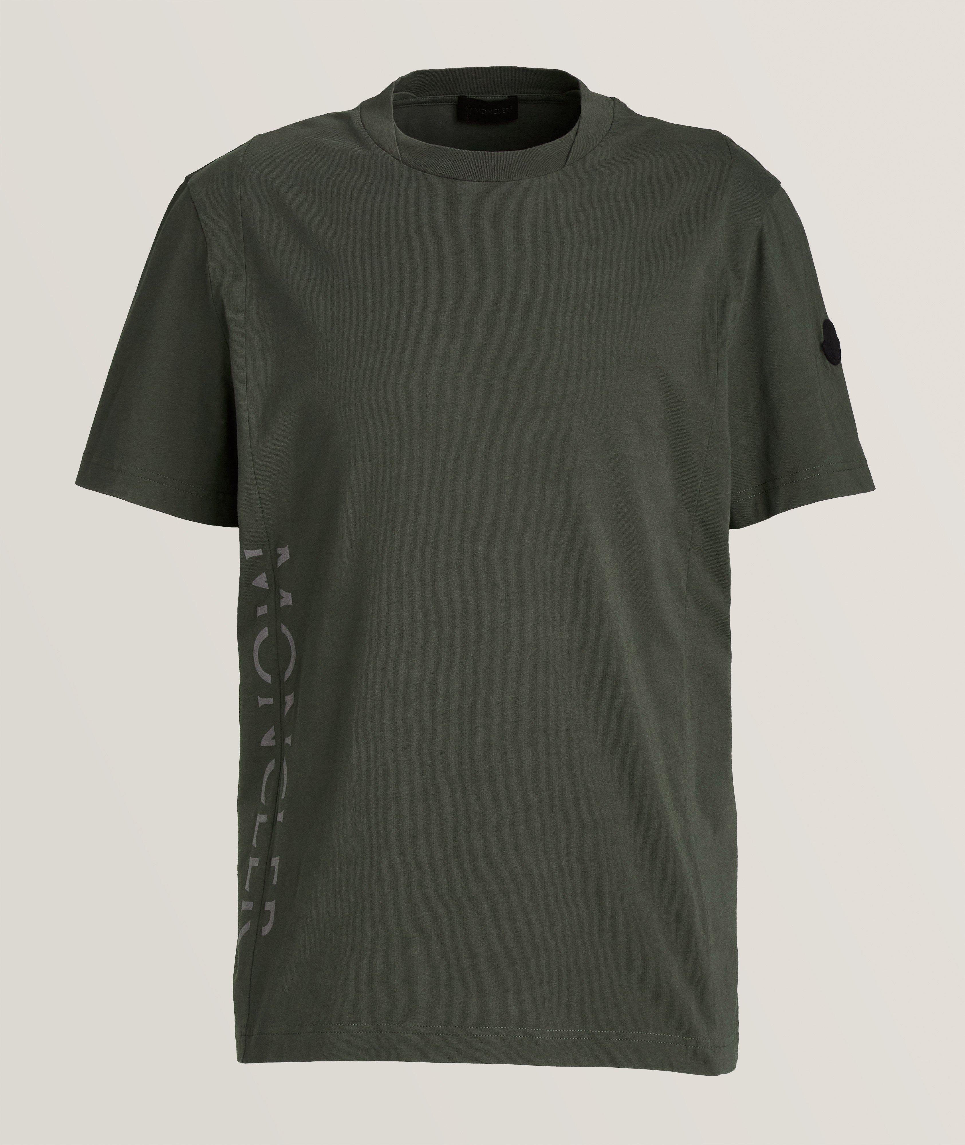 Short-Sleeve Text Print Cotton T-Shirt image 0