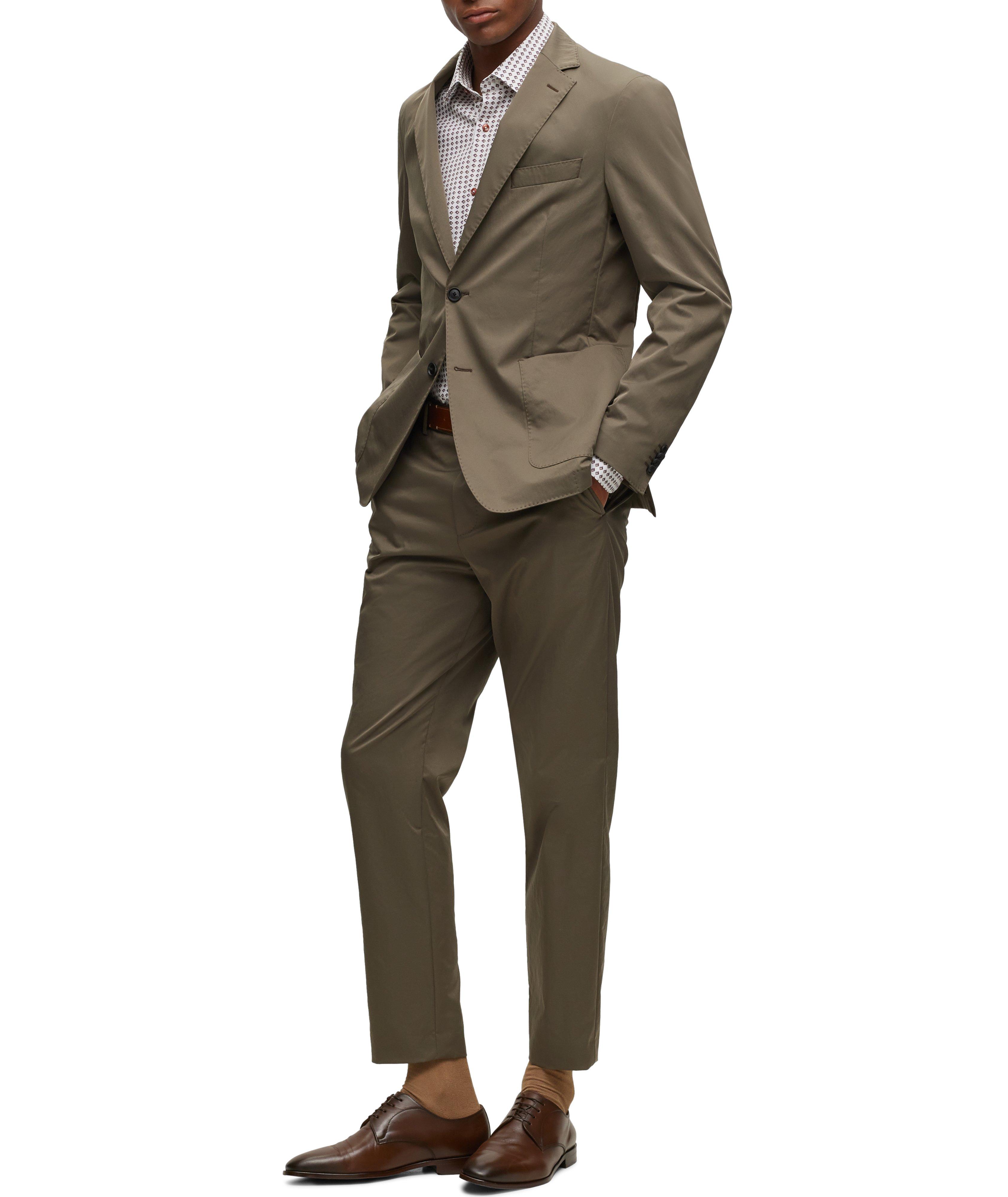 Hank All-Over Geometric Stretch-Cotton Dress Shirt image 1