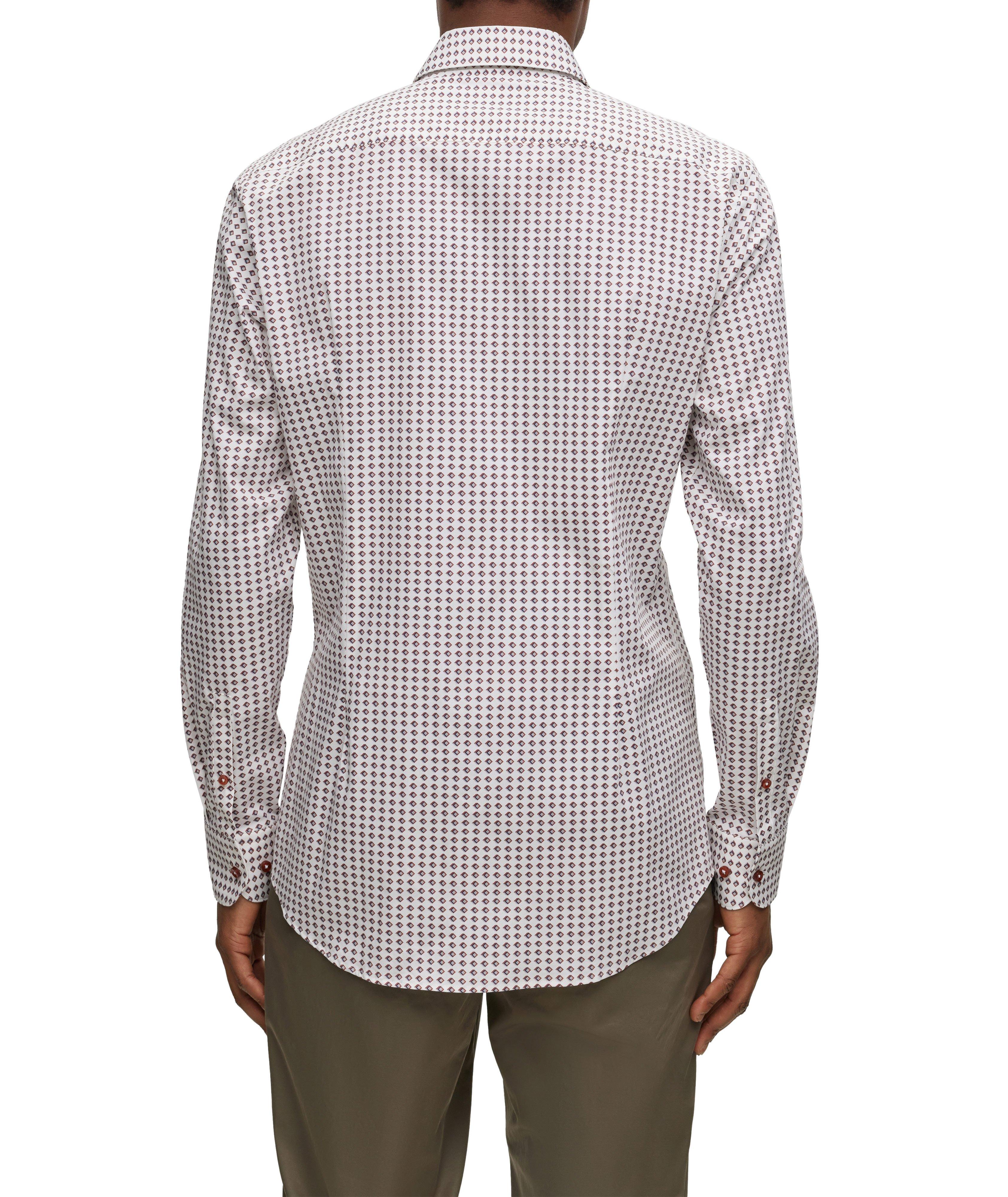 Hank All-Over Geometric Stretch-Cotton Dress Shirt image 3