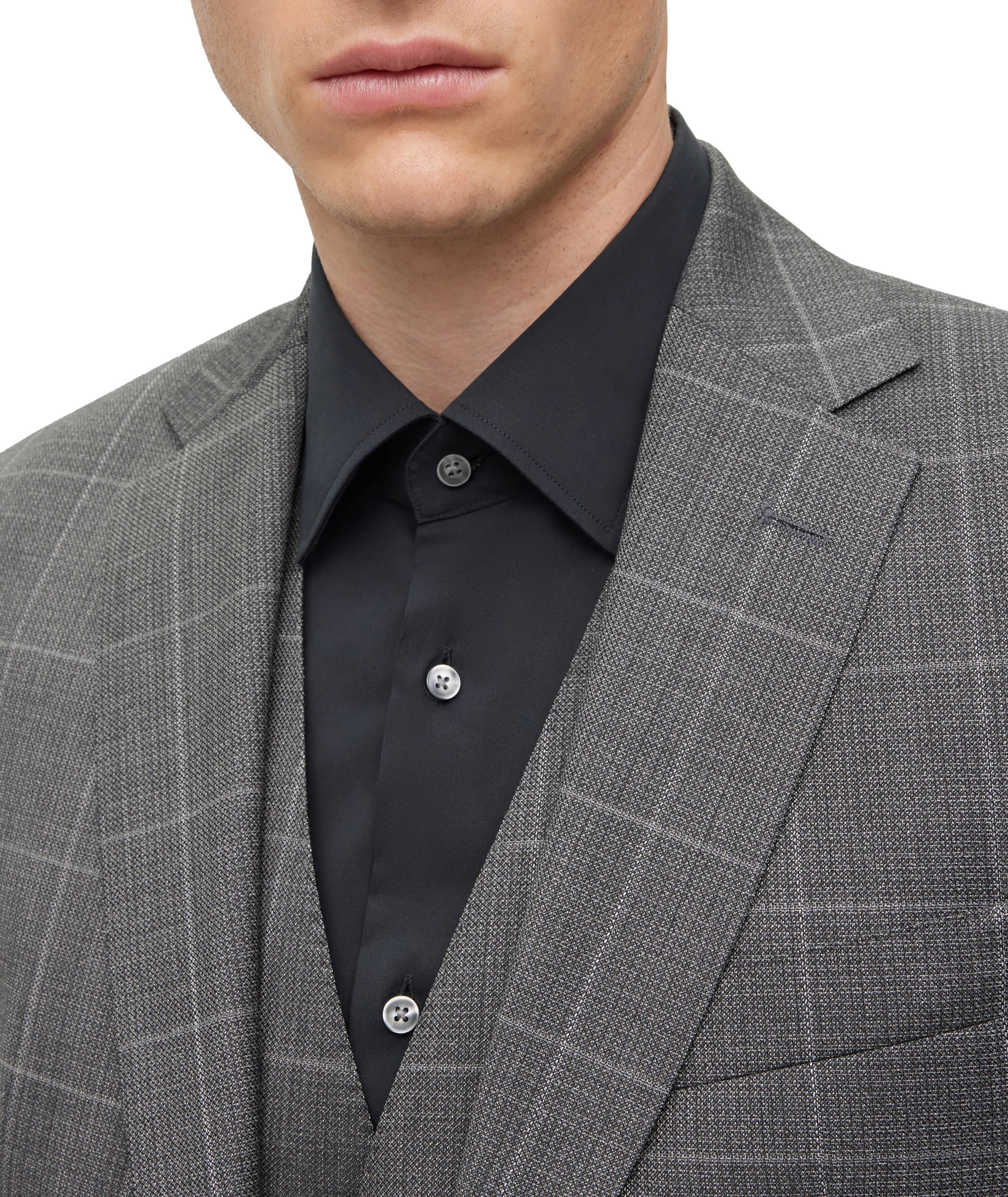 Checked Virgin Wool Three-Piece Suit image 5