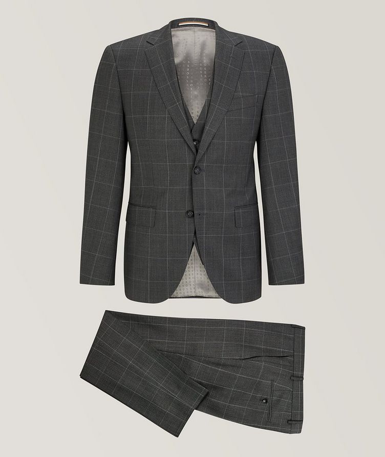 Checked Virgin Wool Three-Piece Suit image 0