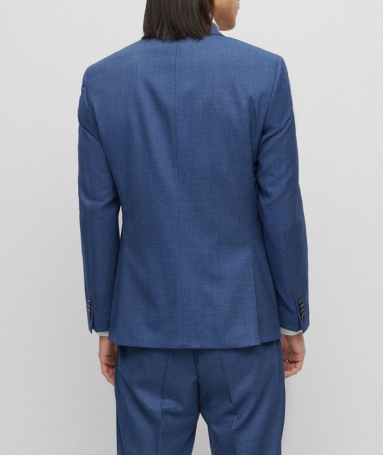 Slim-Fit Micro-Pattern Virgin-Wool Blend Suit image 3