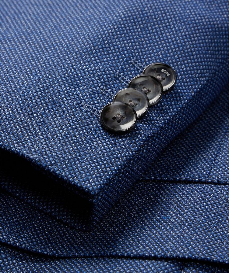 Slim-Fit Micro-Pattern Virgin-Wool Blend Suit image 6