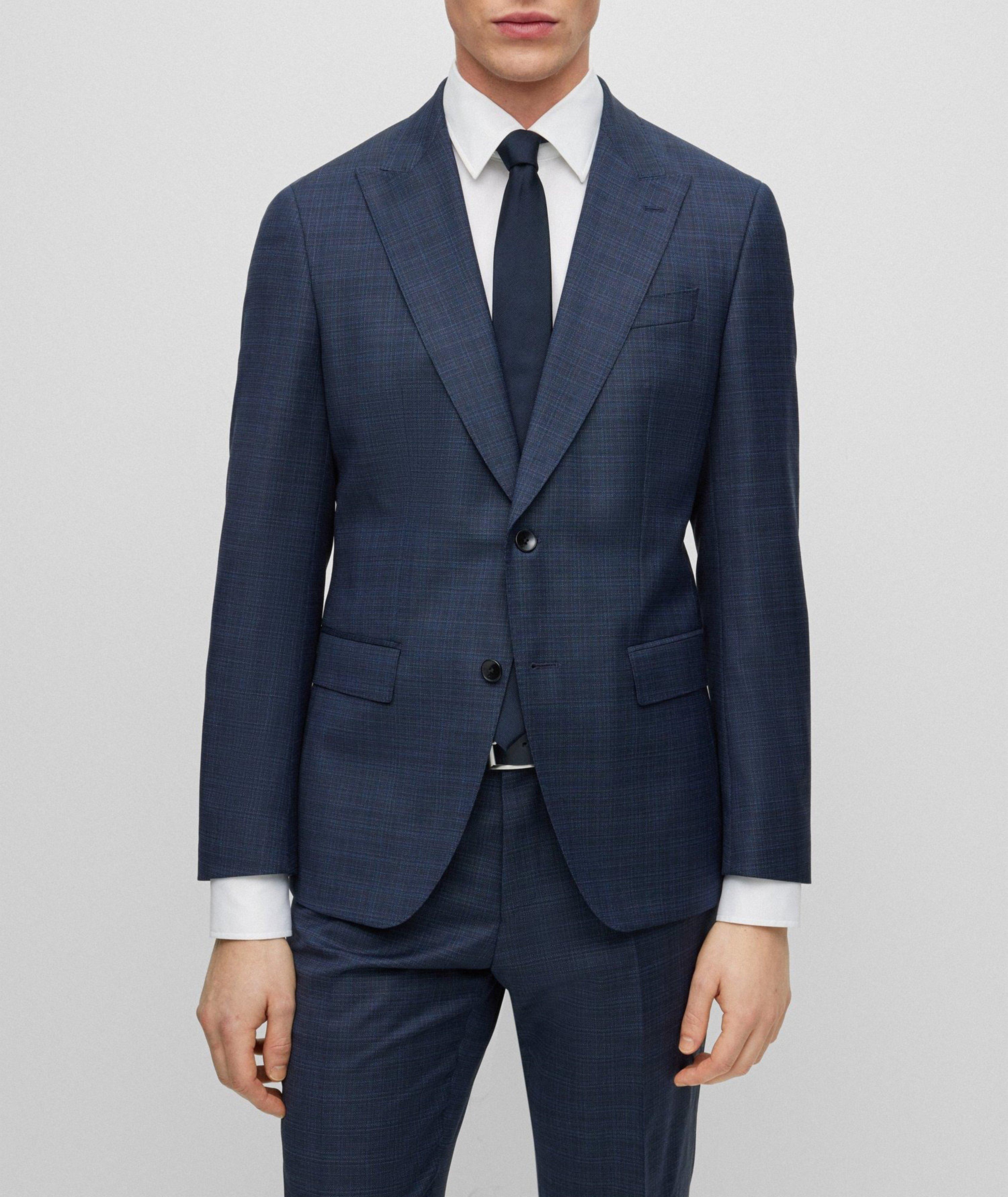 Slim-Fit Check Stretch-Wool Suit image 1