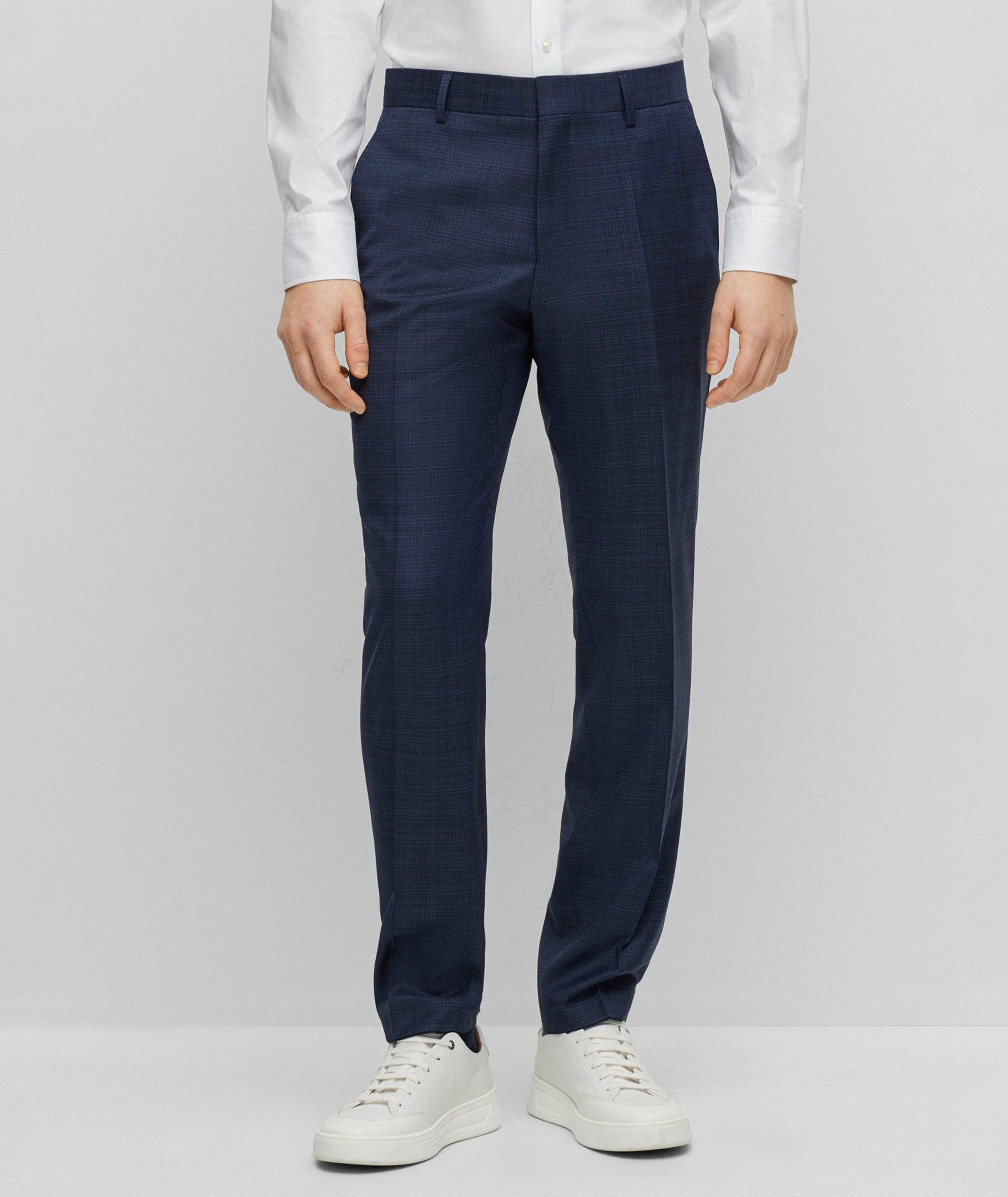 Slim-Fit Check Stretch-Wool Suit image 3