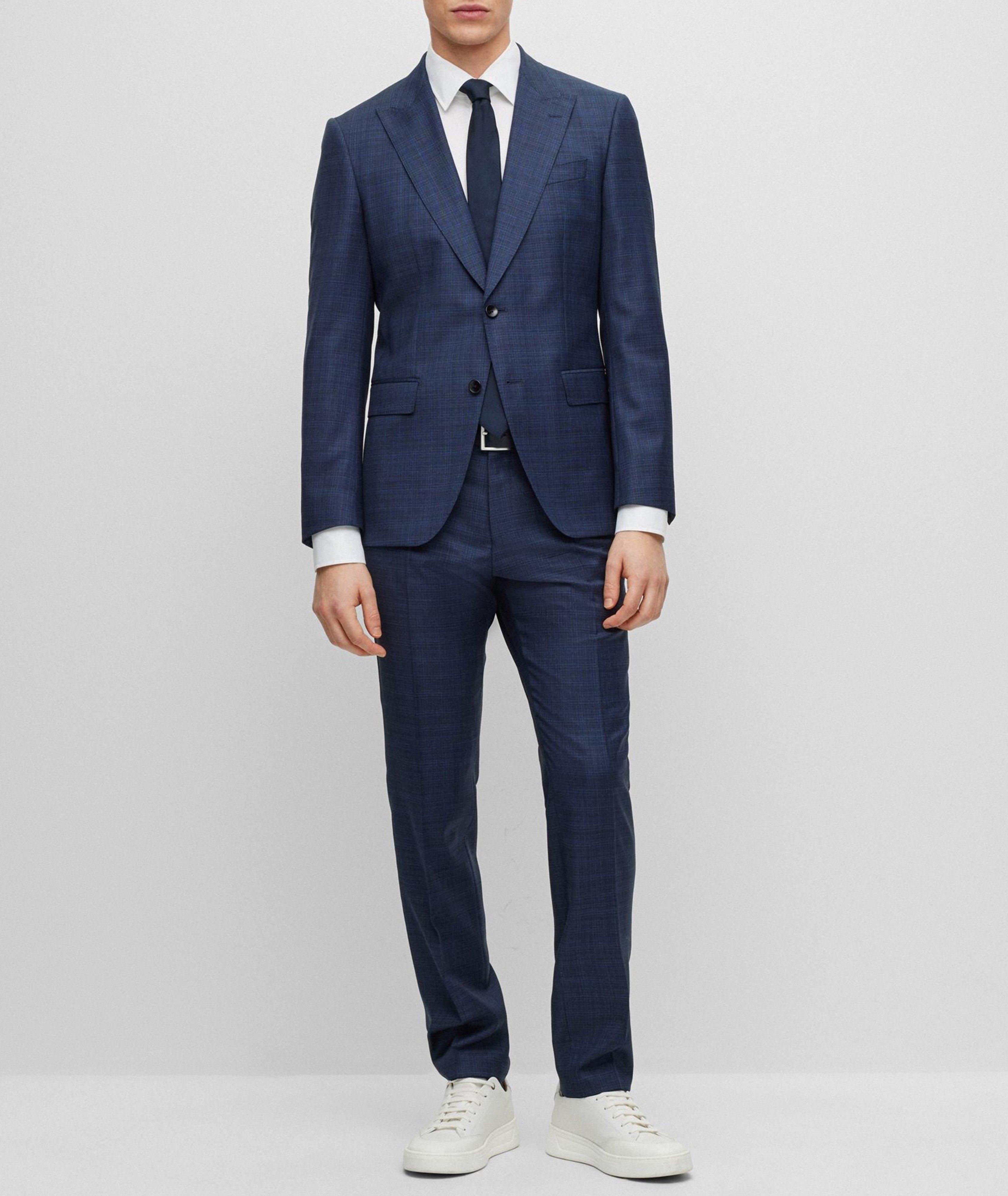 Slim-Fit Check Stretch-Wool Suit image 5