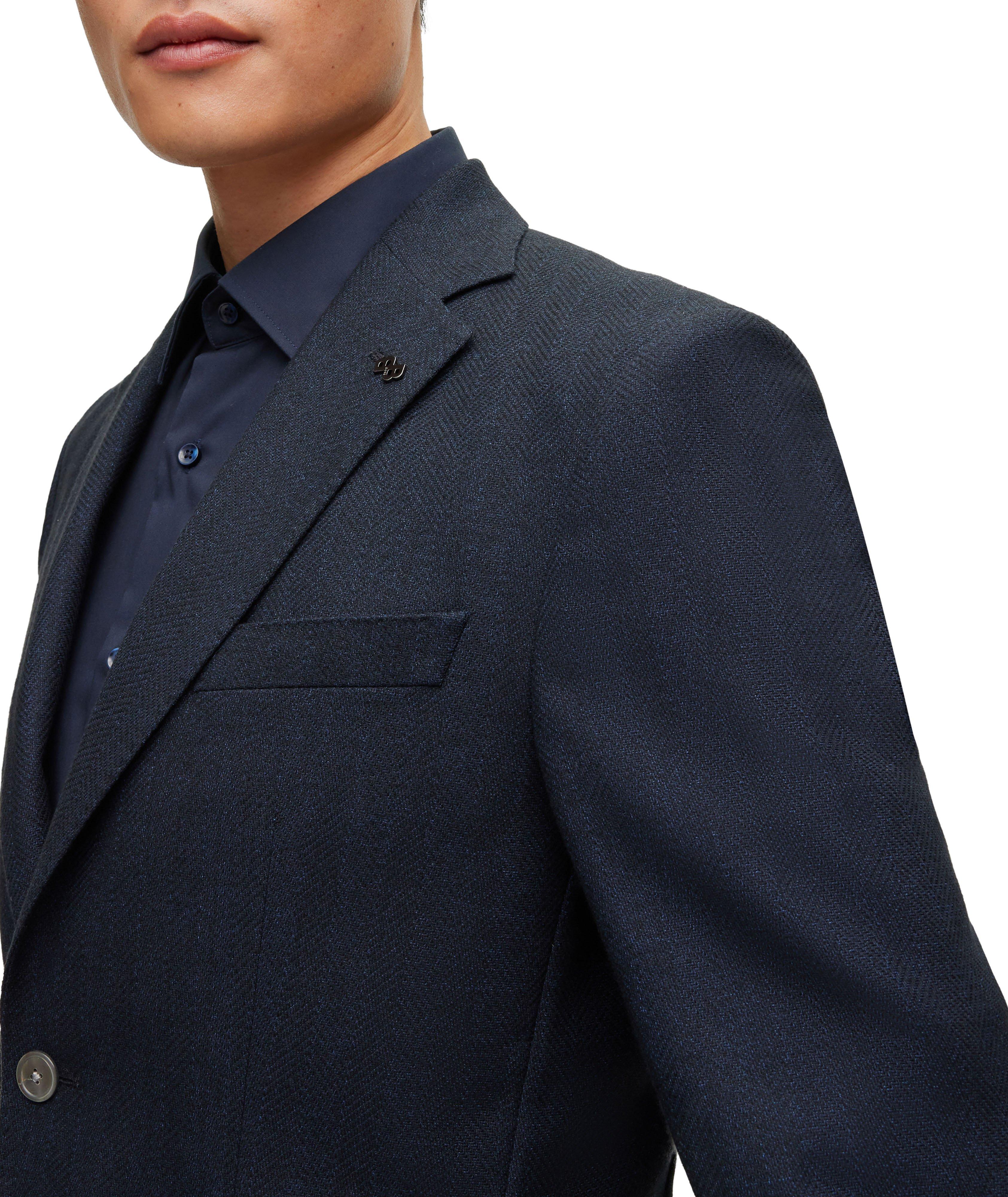 Herringbone Cotton-Virgin Wool Sport Jacket image 4