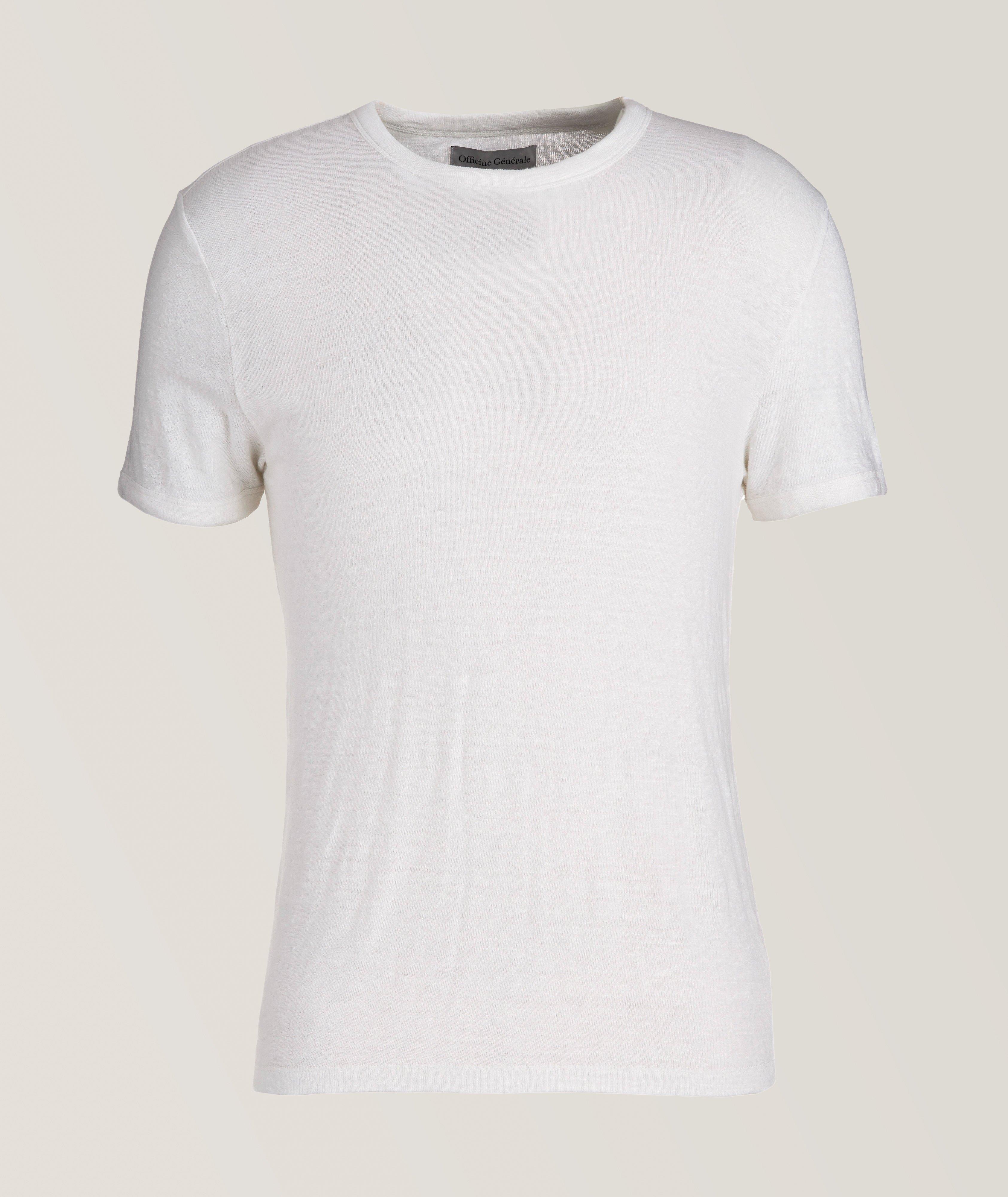 Officine Generale T-shirt en lin extensible