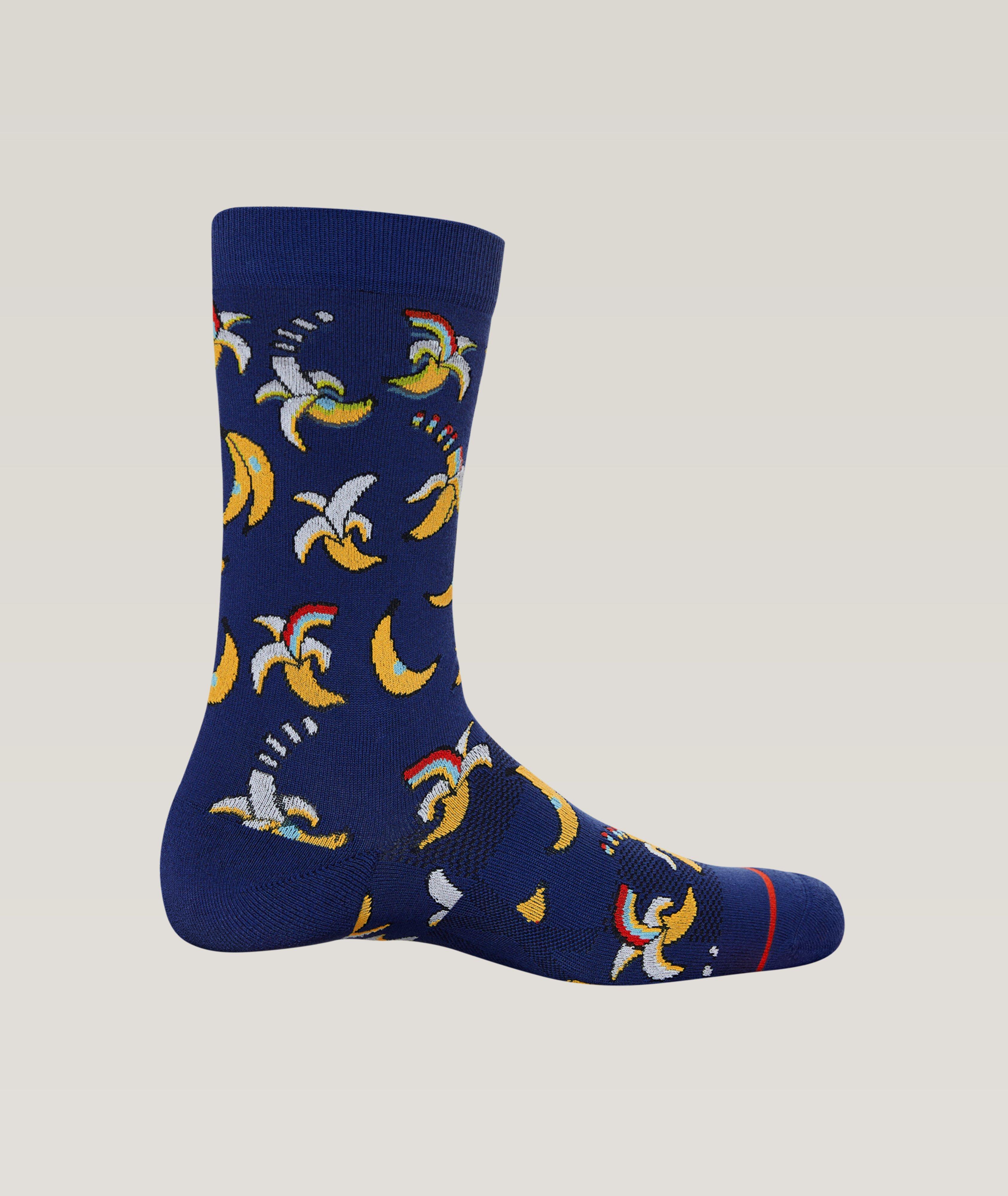 Chaussettes en mélange de coton à motif de bananes image 0