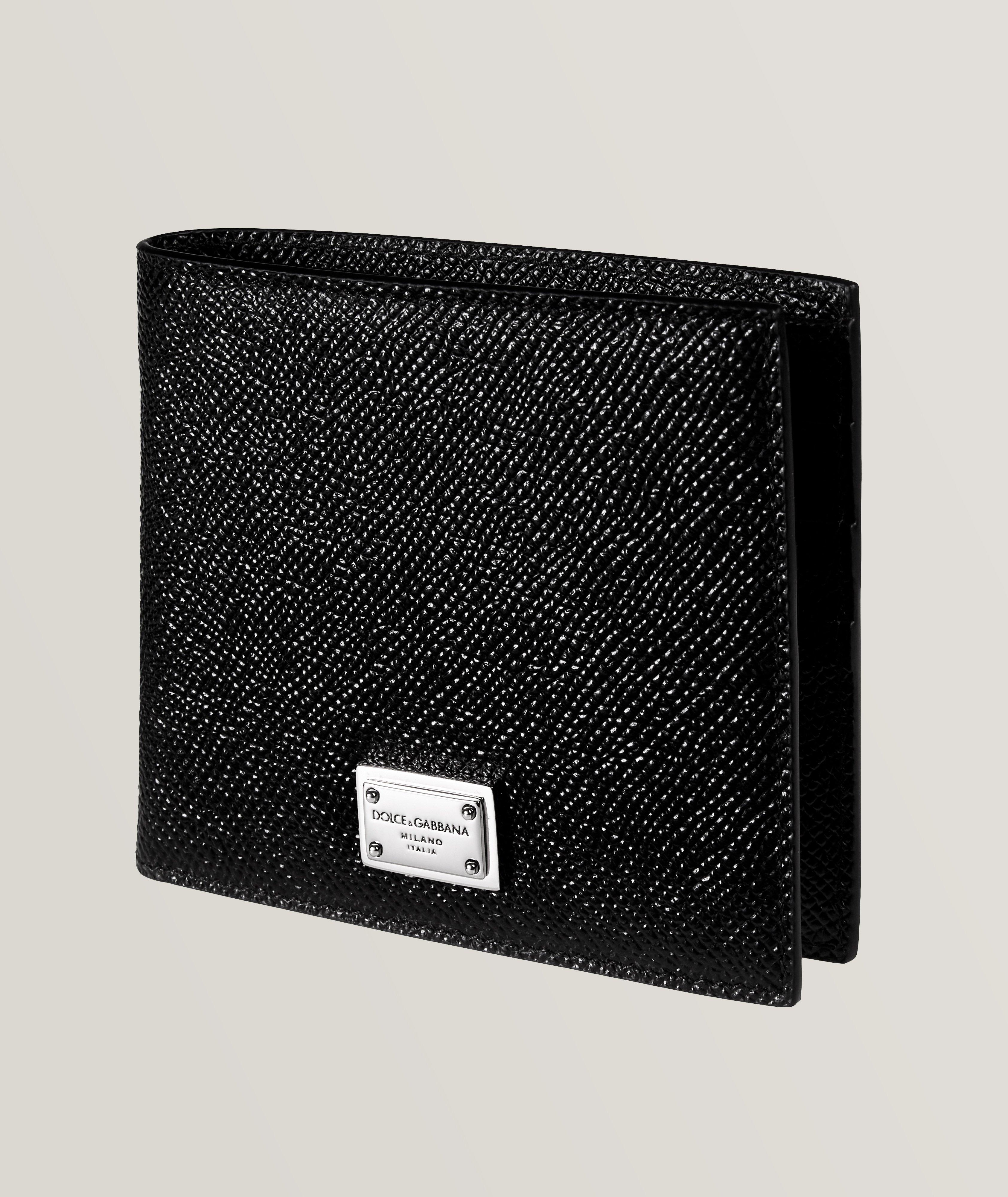 Dolce & Gabbana Embossed Logo Leather Bifold Wallet Wallets Harry Rosen