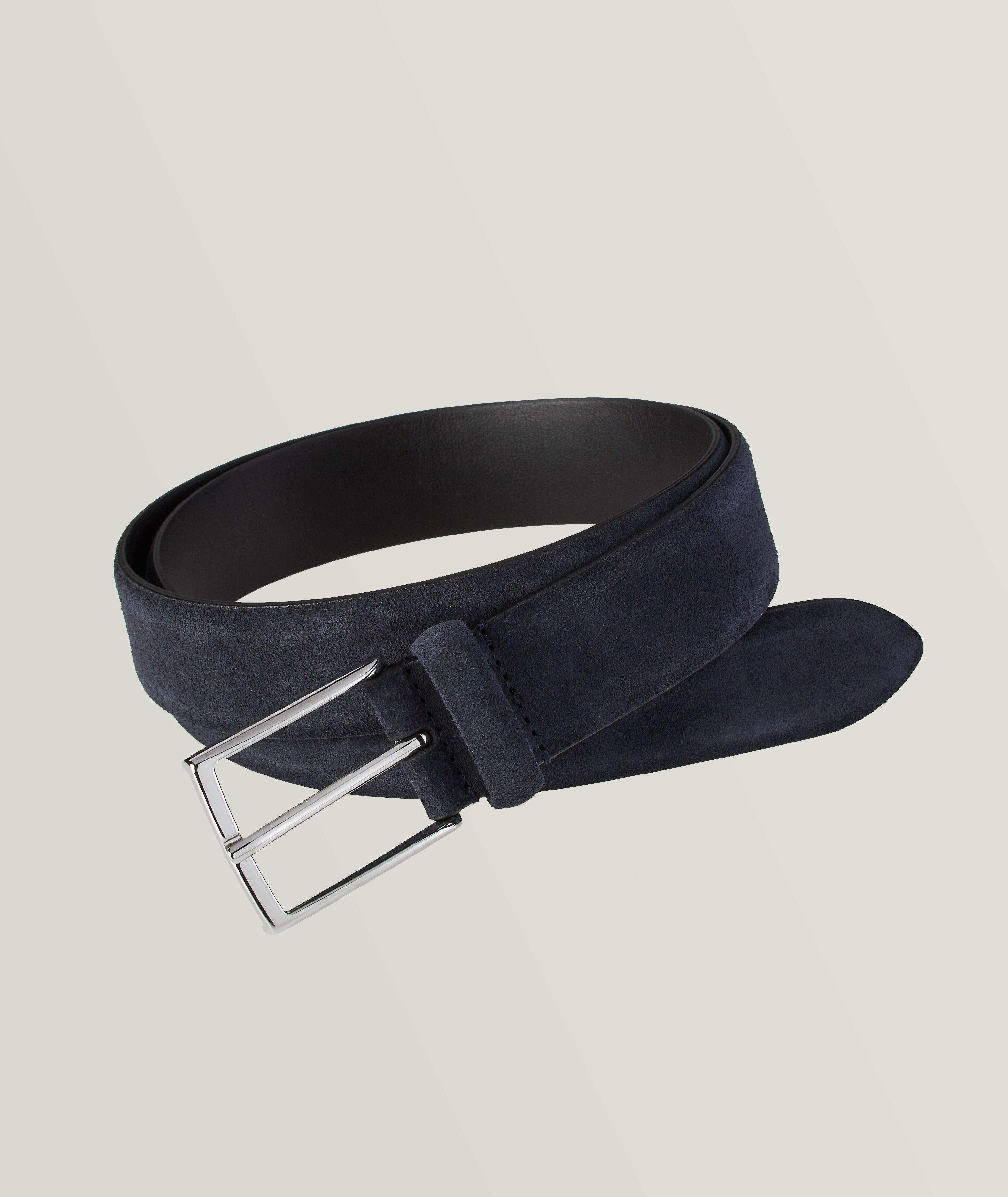 Suede Square Pin-Buckle Belt image 0