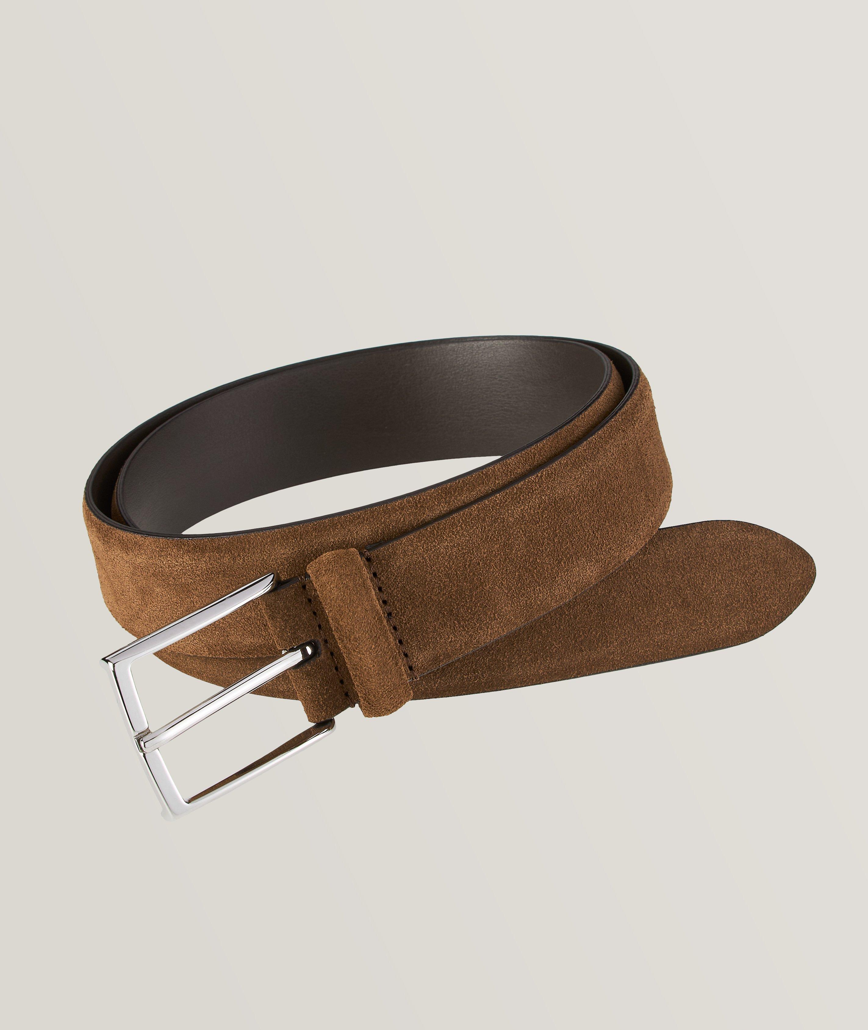 Suede Square Pin-Buckle Belt image 0