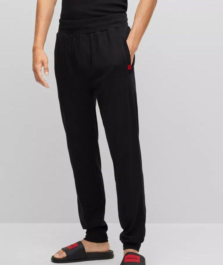 Pantalon sport en coton extensible avec logo image 1