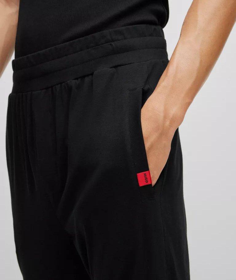 Pantalon sport en coton extensible avec logo image 3