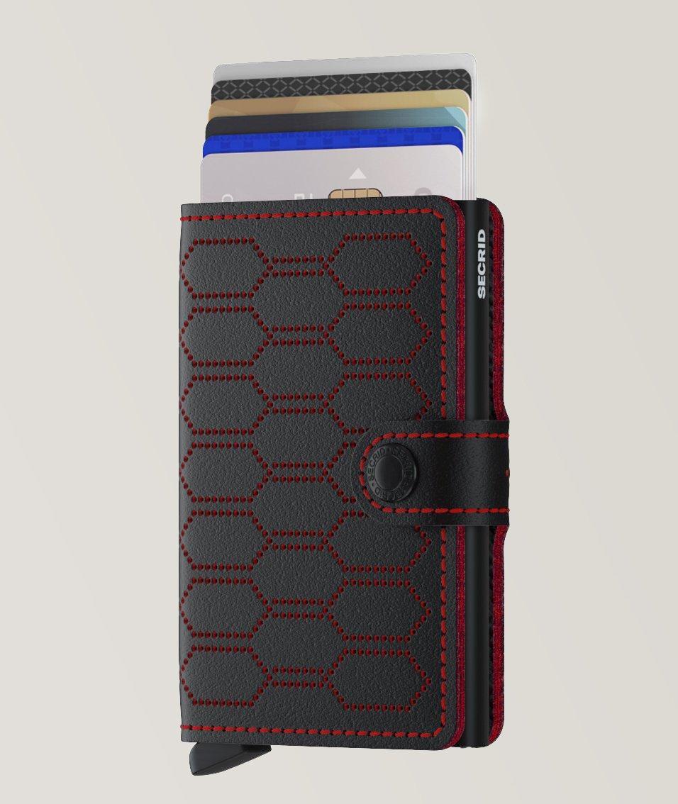 Petit portefeuille en cuir à motif géométrique image 4
