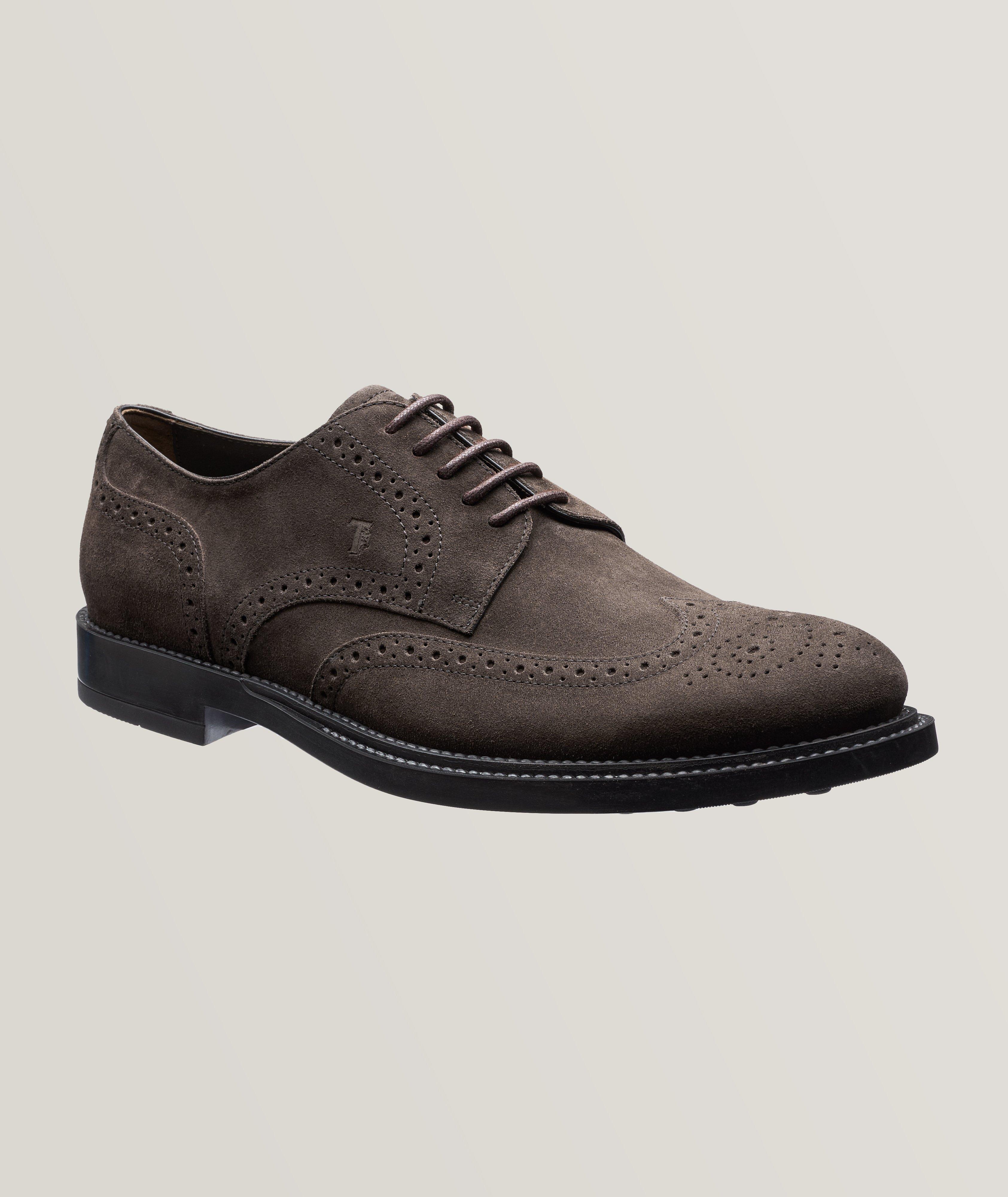 Tod's Suede Wingtip Laceup Derbies