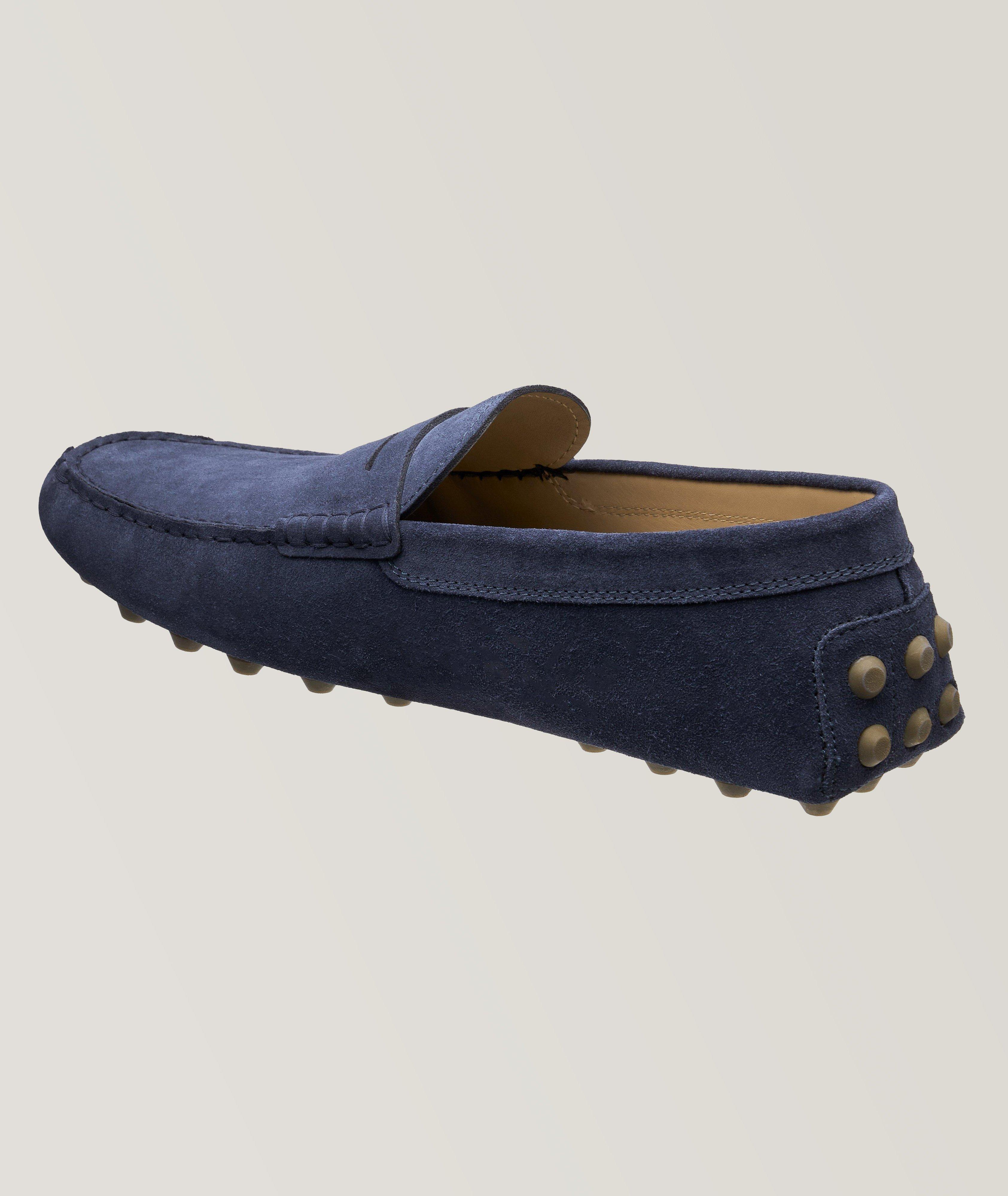 Blue suede 2024 driving loafers