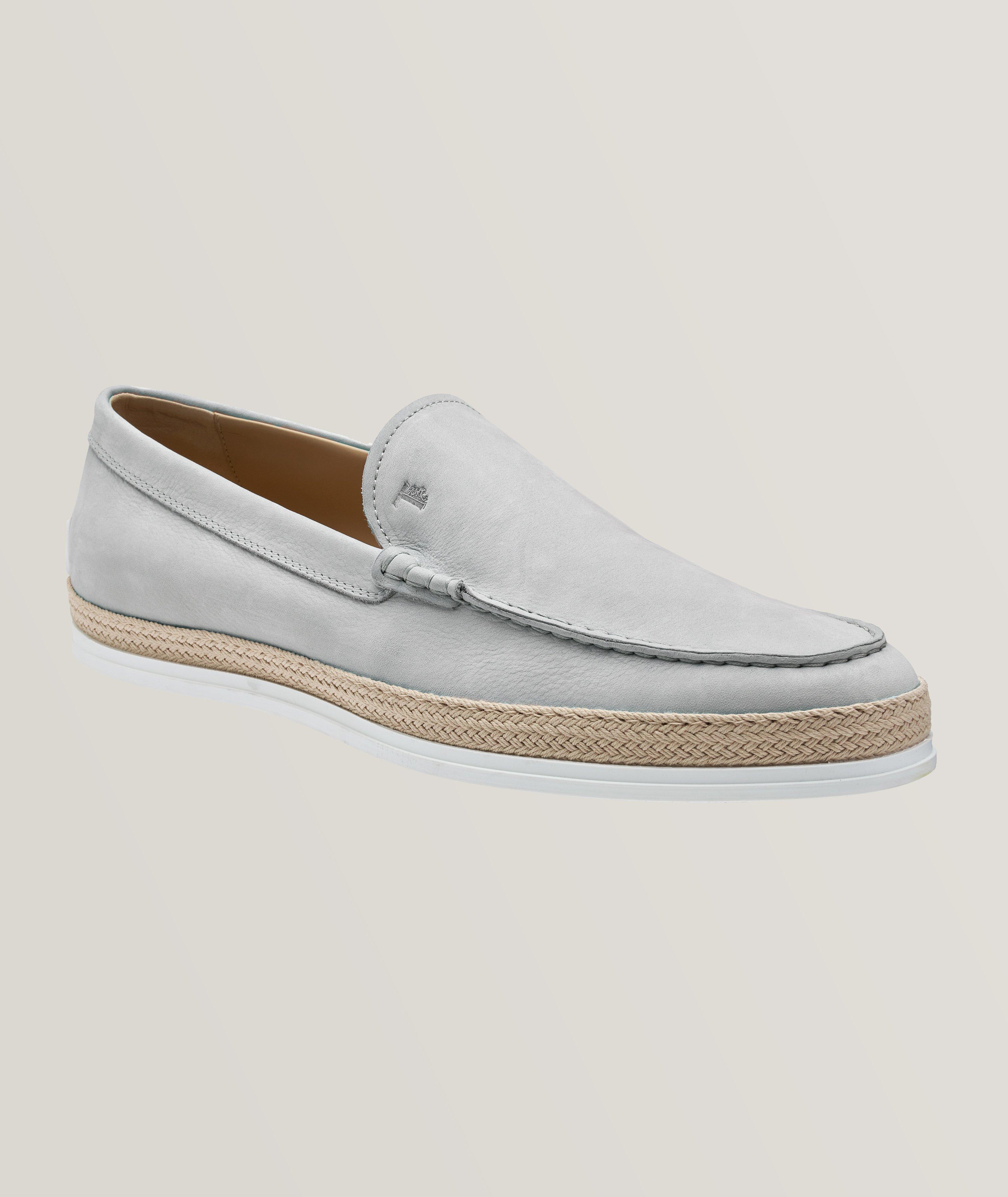 Suede Espadrille Slip-Ons