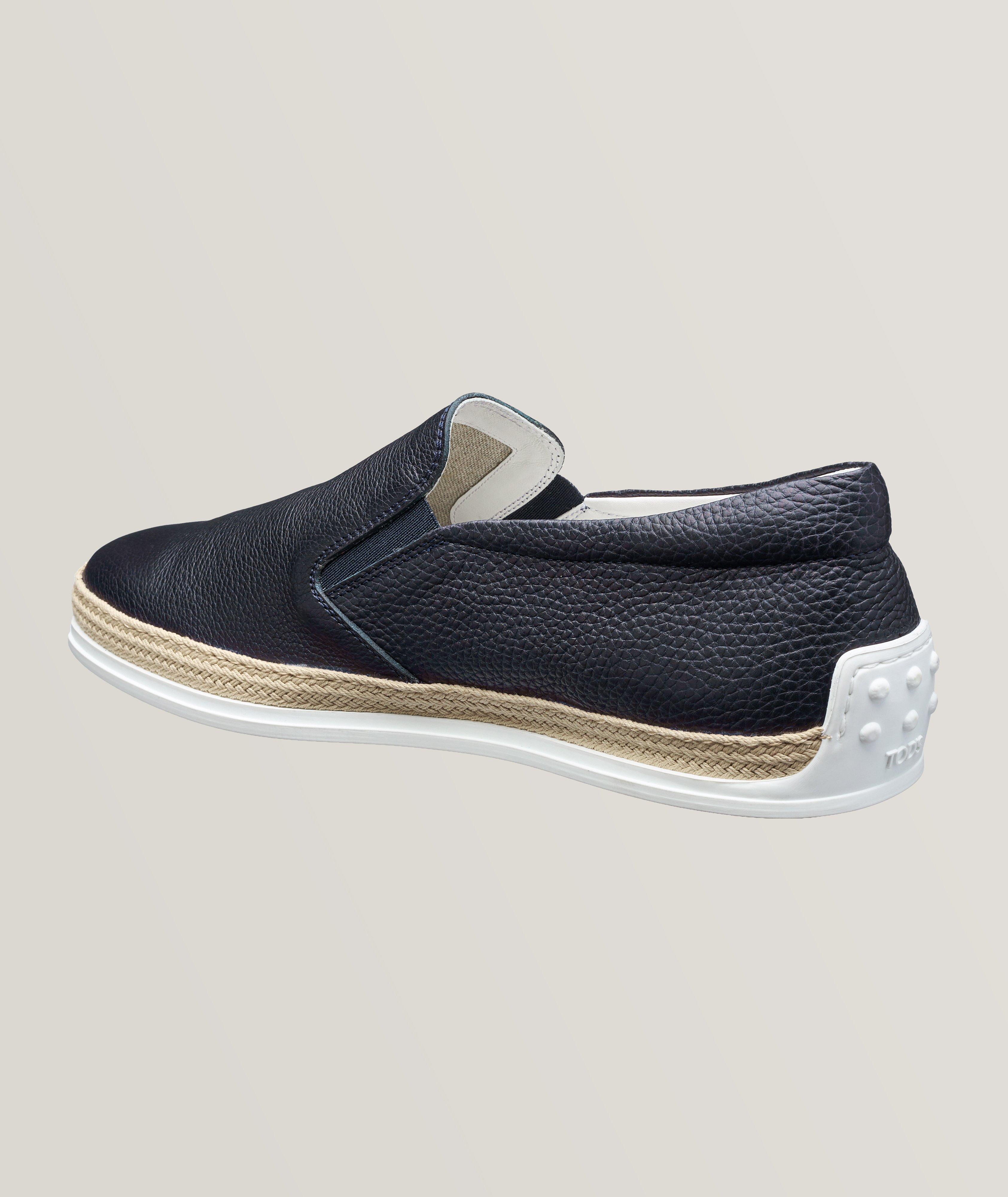 Men's leather best sale espadrille shoes