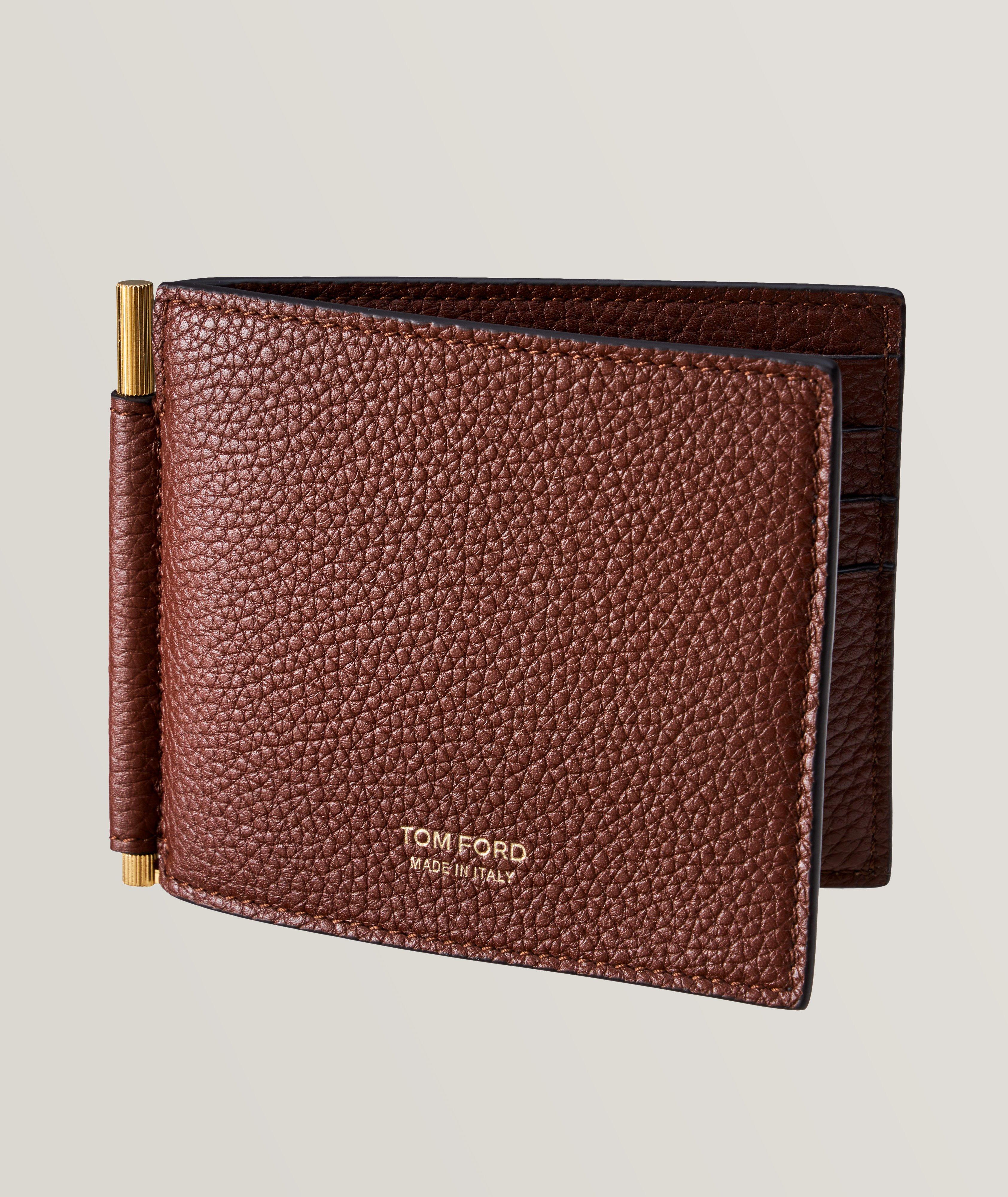 Grain Leather Money Clip Wallet