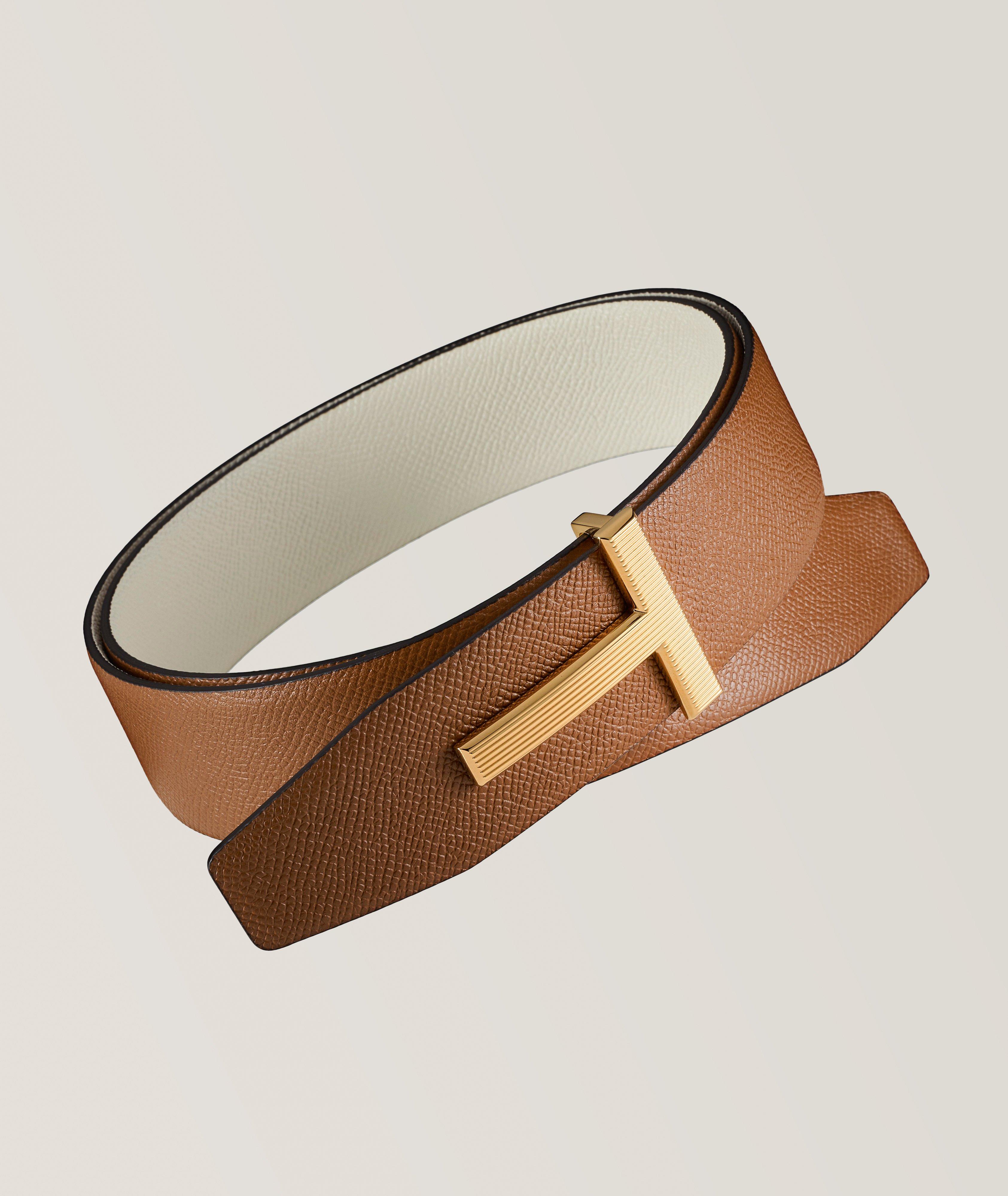 Ceinture réversible en cuir texturé image 0